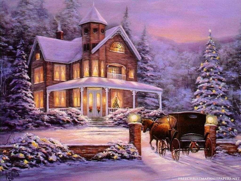 Christmas House Wallpapers Wallpaper Cave
