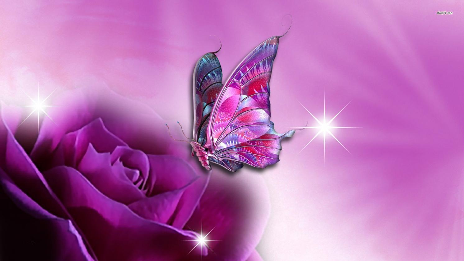 Purple Butterfly Wallpapers Wallpaper Cave