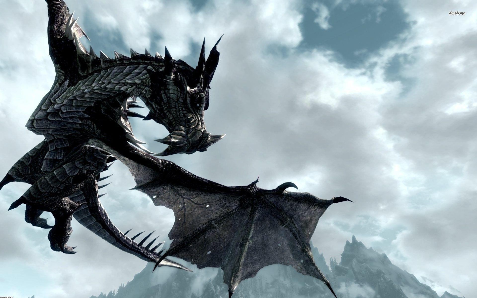 Skyrim Dragon Wallpapers Wallpaper Cave