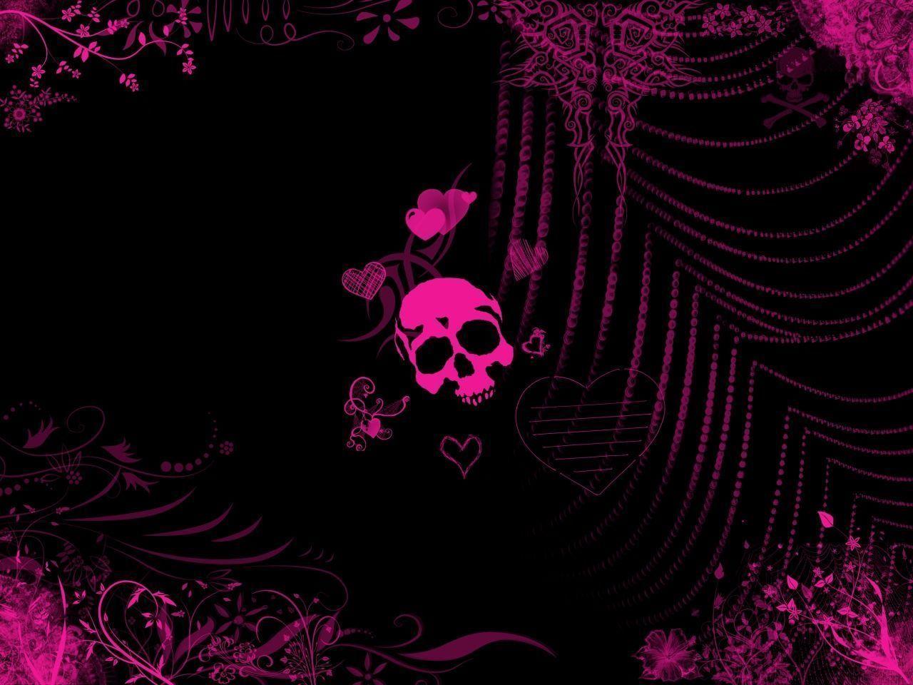 Pink Skull Wallpapers Wallpaper Cave