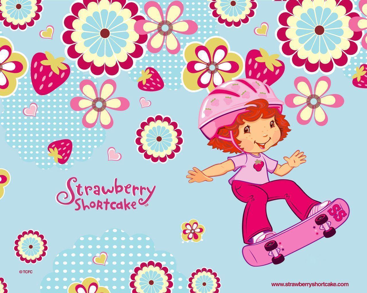 Strawberry Shortcake Birthday Background