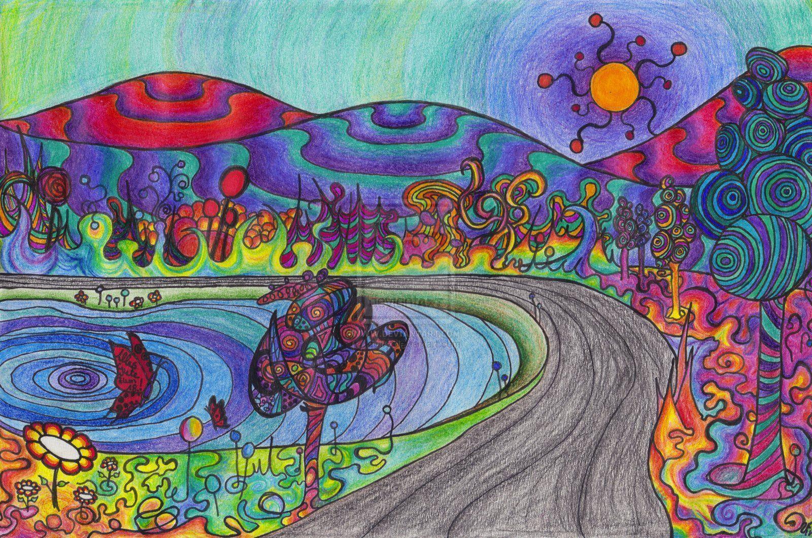 Trippy Landscape Wallpapers Wallpaper Cave