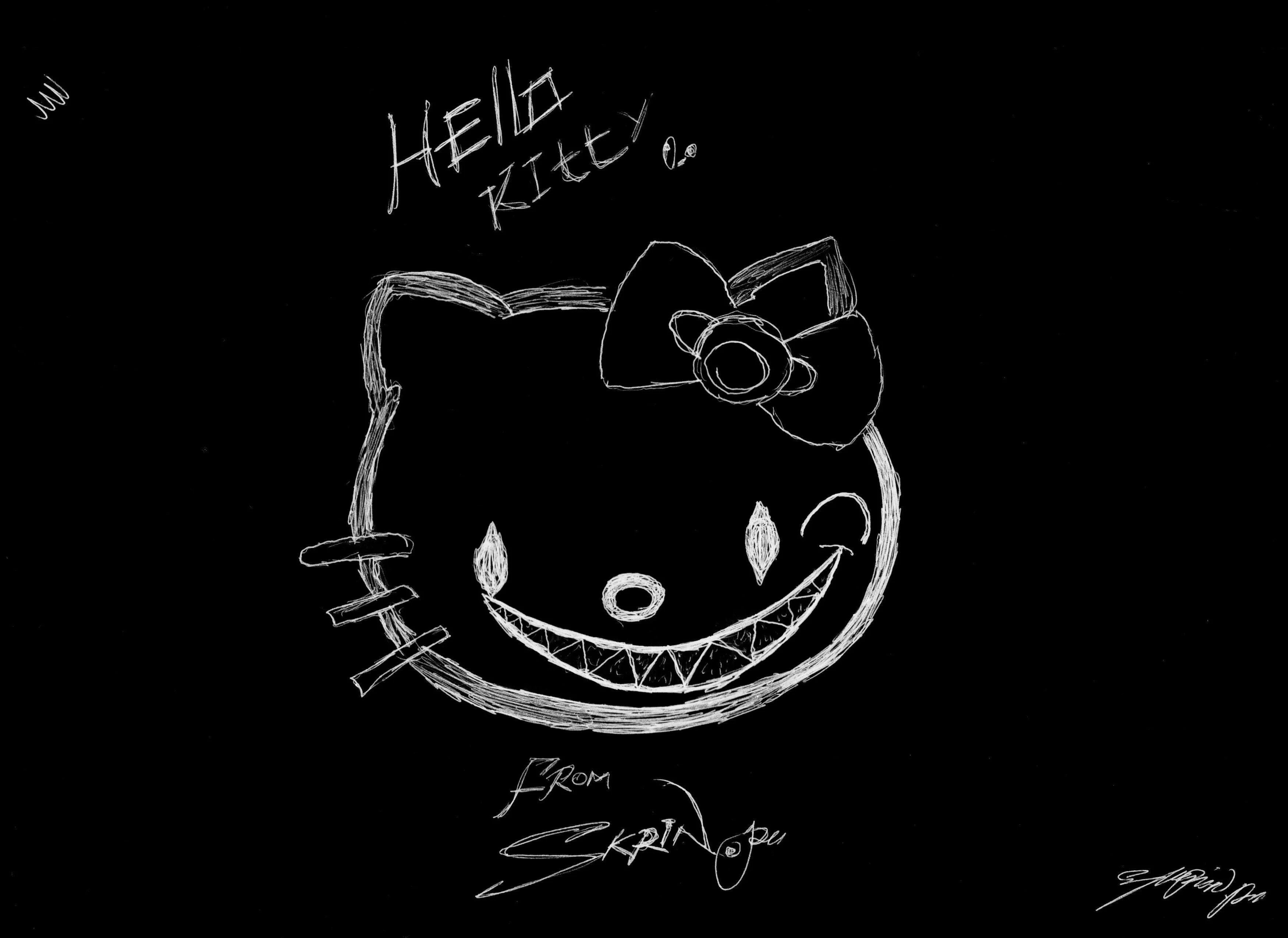Black Hello Kitty Backgrounds Wallpaper Cave