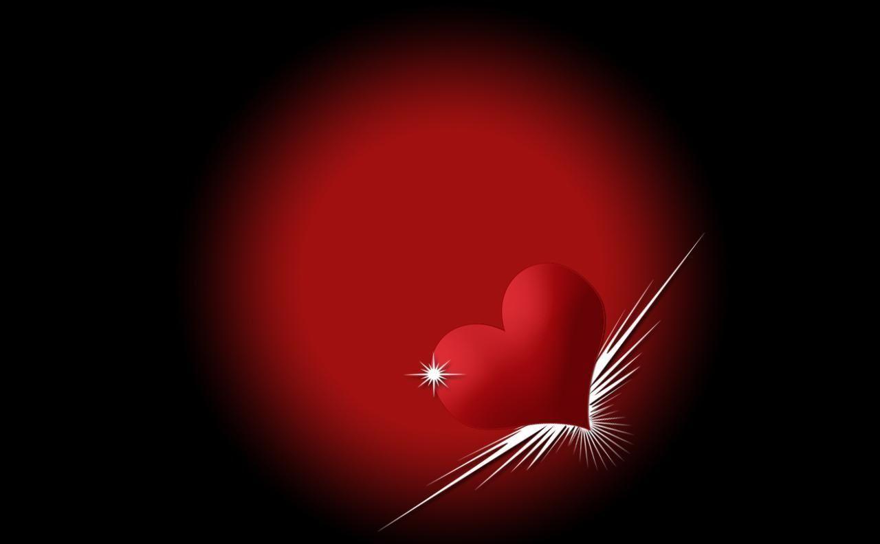 Red Heart With Black Backgrounds Wallpaper Cave