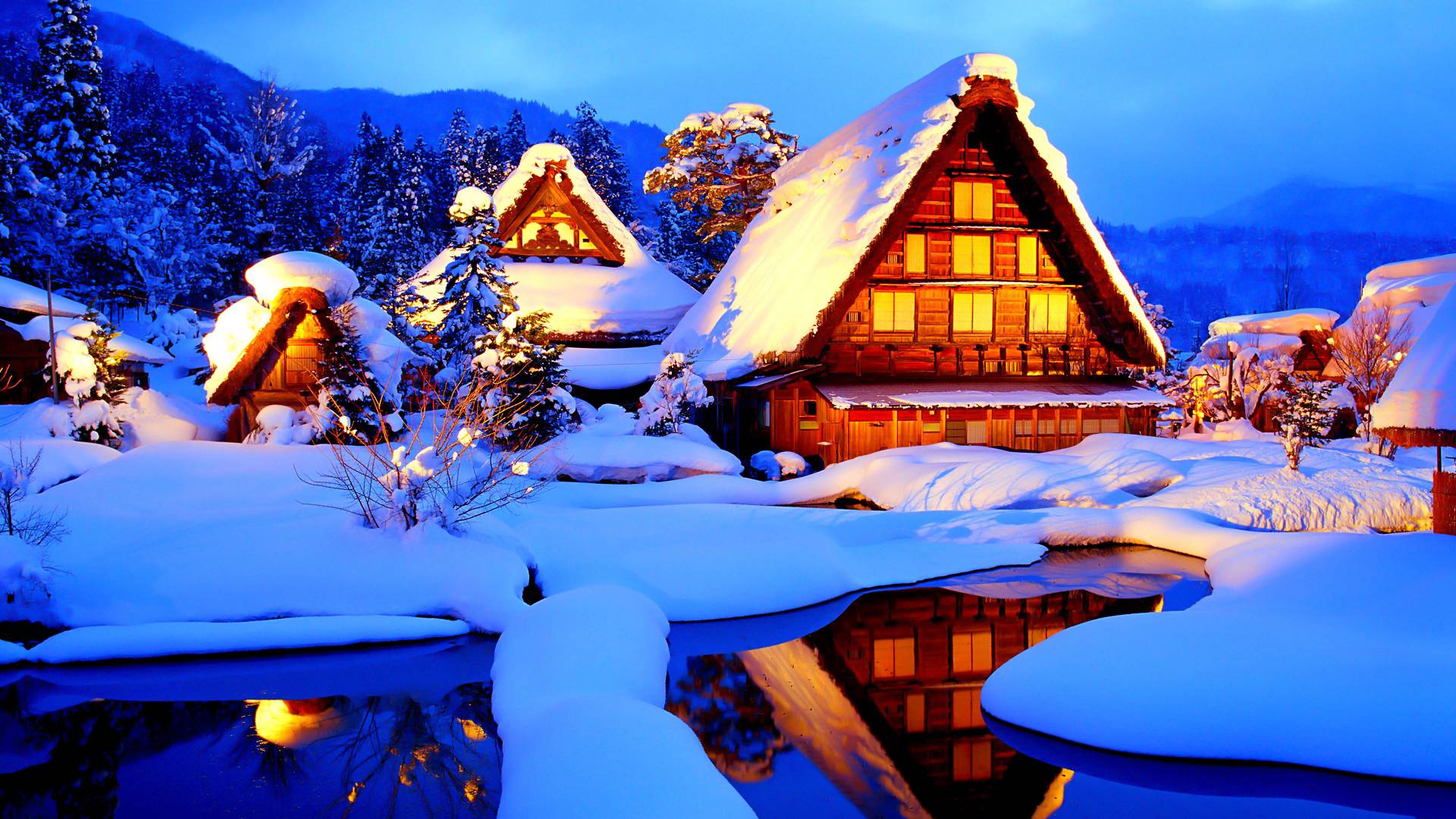 Winter Cabin Wallpapers Wallpaper Cave