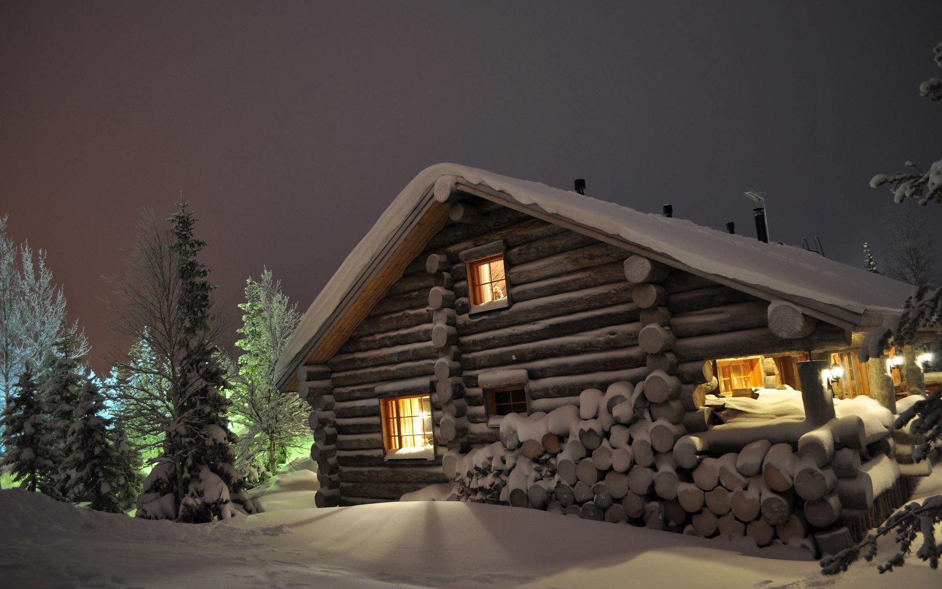 Winter Cabin Wallpapers Wallpaper Cave