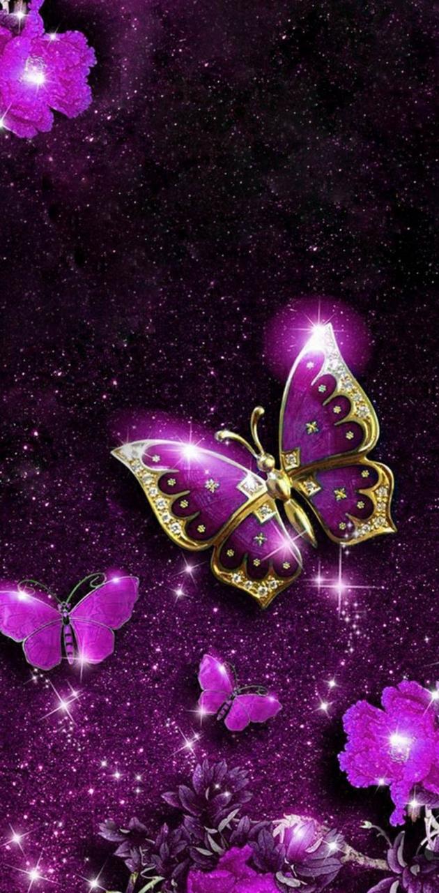 Glitter Butterfly Wallpapers Wallpaper Cave