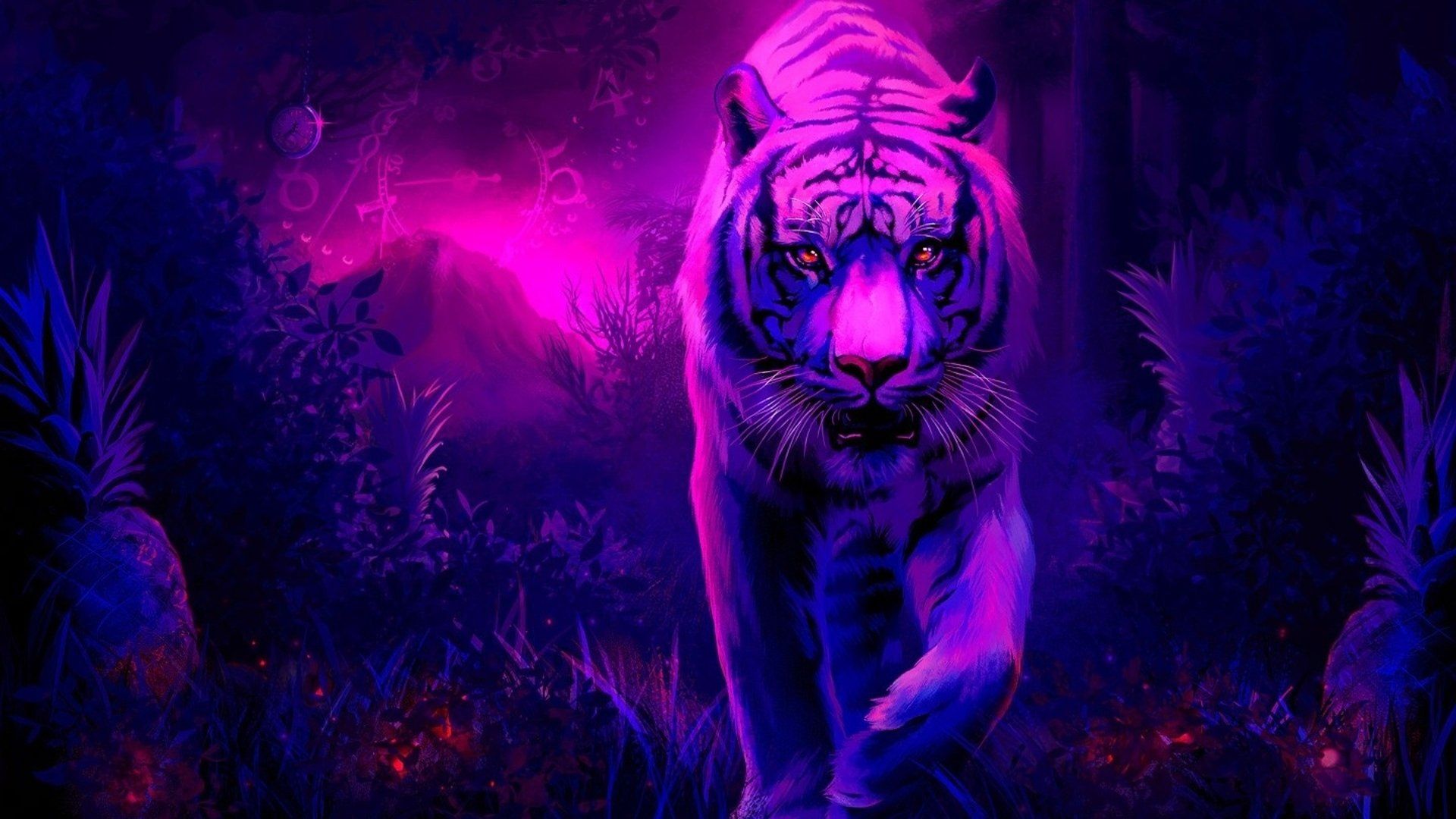 Purple Tiger Wallpapers Wallpaper Cave