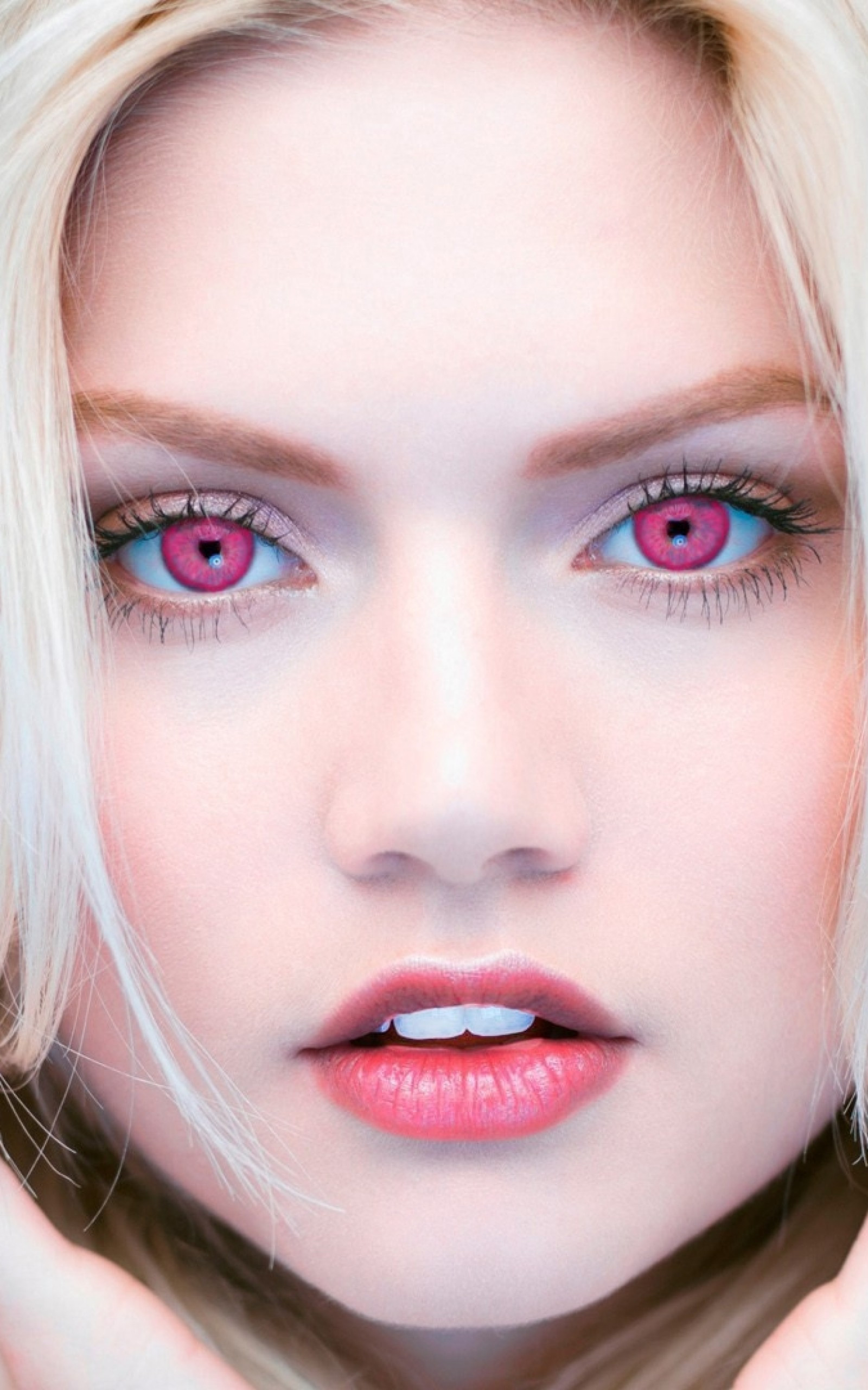 Women Eyes Pink Wallpapers Wallpaper Cave