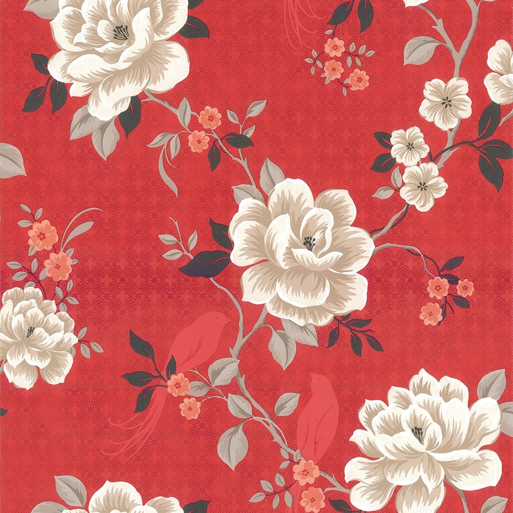 Red Floral Wallpapers Wallpaper Cave