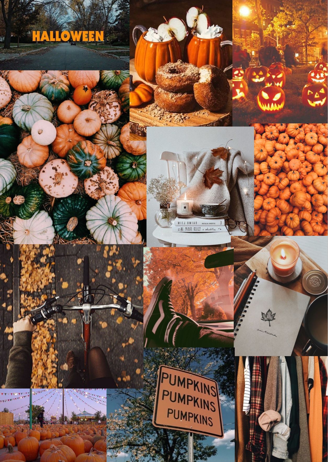 Preppy Halloween Collage Wallpapers Wallpaper Cave