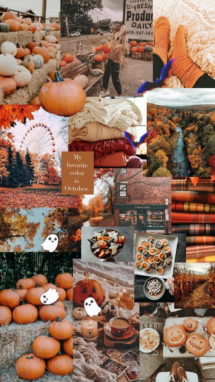 October Collage Wallpapers Wallpaper Cave