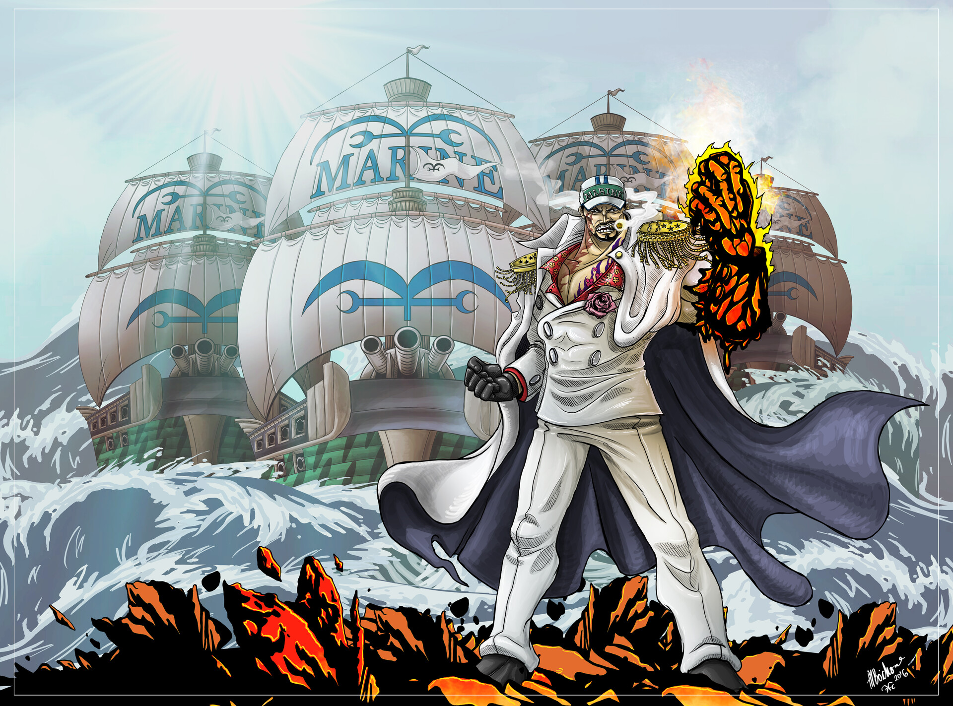 One Piece Akainu Wallpapers Wallpaper Cave