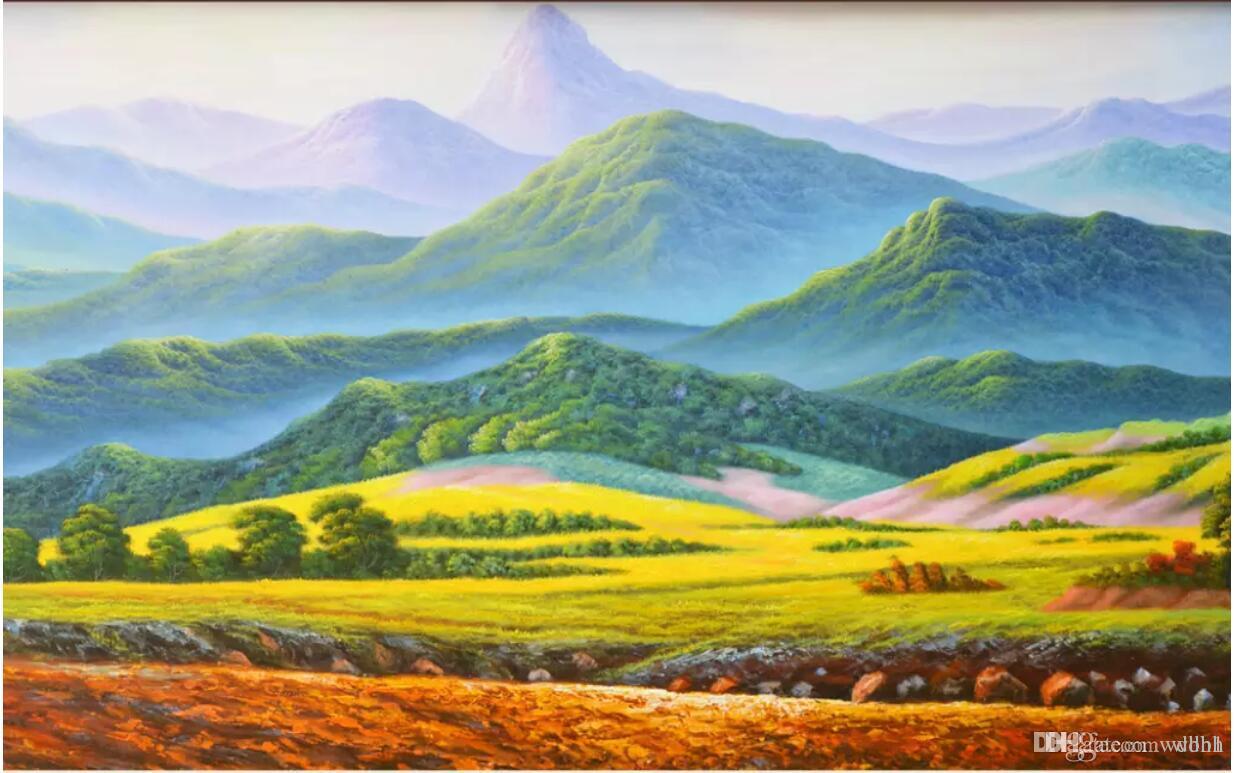 Mountain Painting Wallpapers Wallpaper Cave