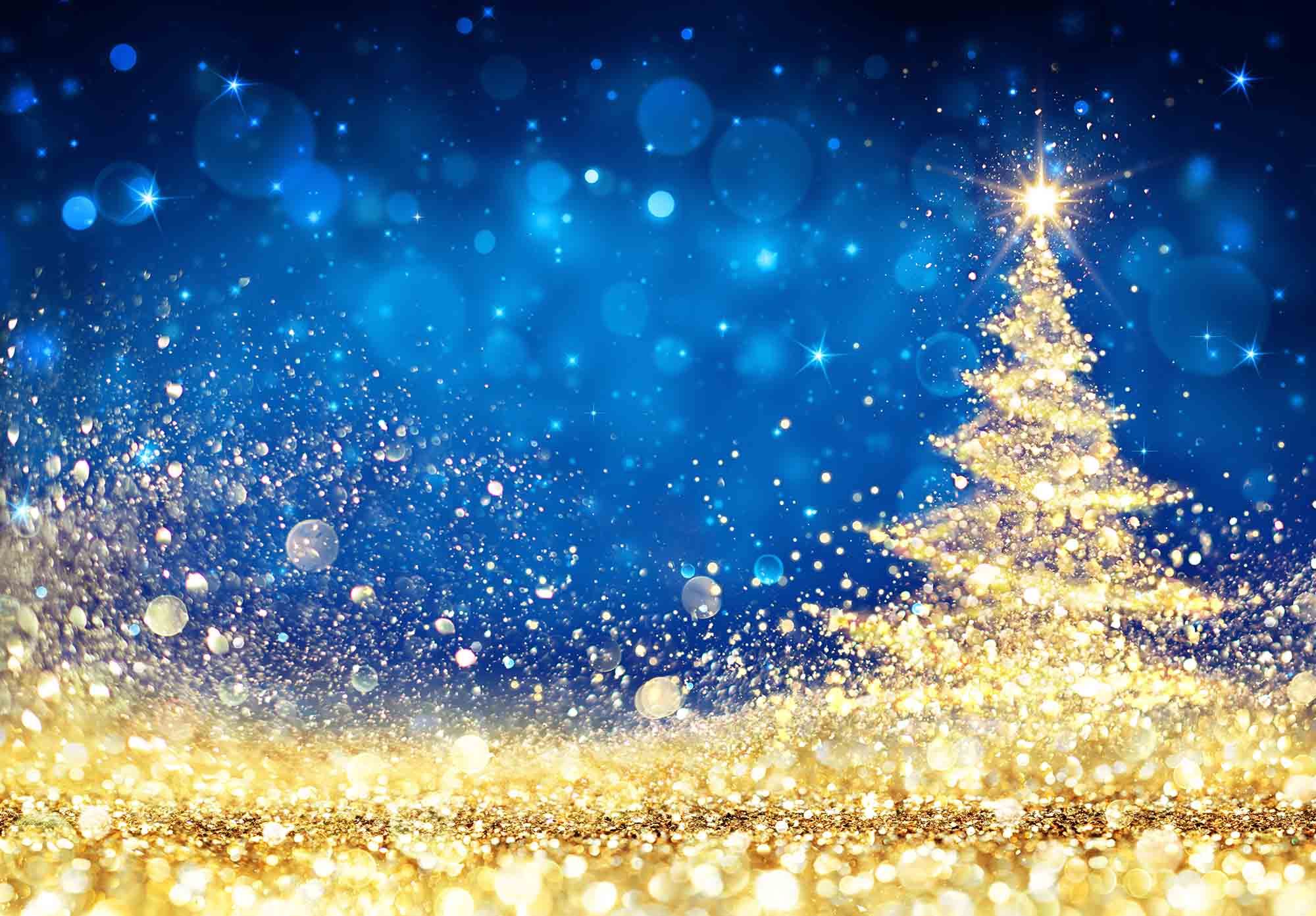 Blue Gold Christmas Wallpapers Wallpaper Cave