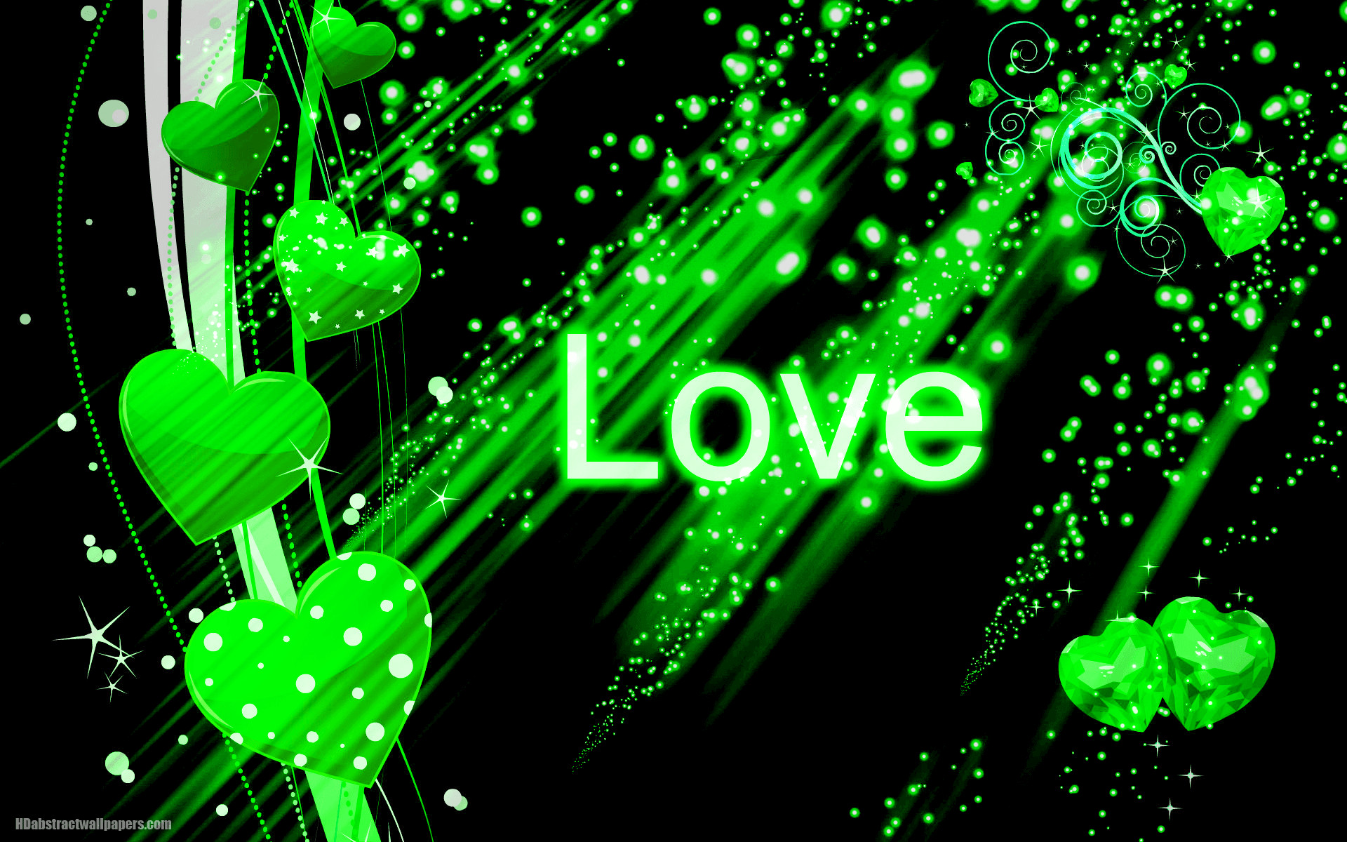 Green Love Wallpaper