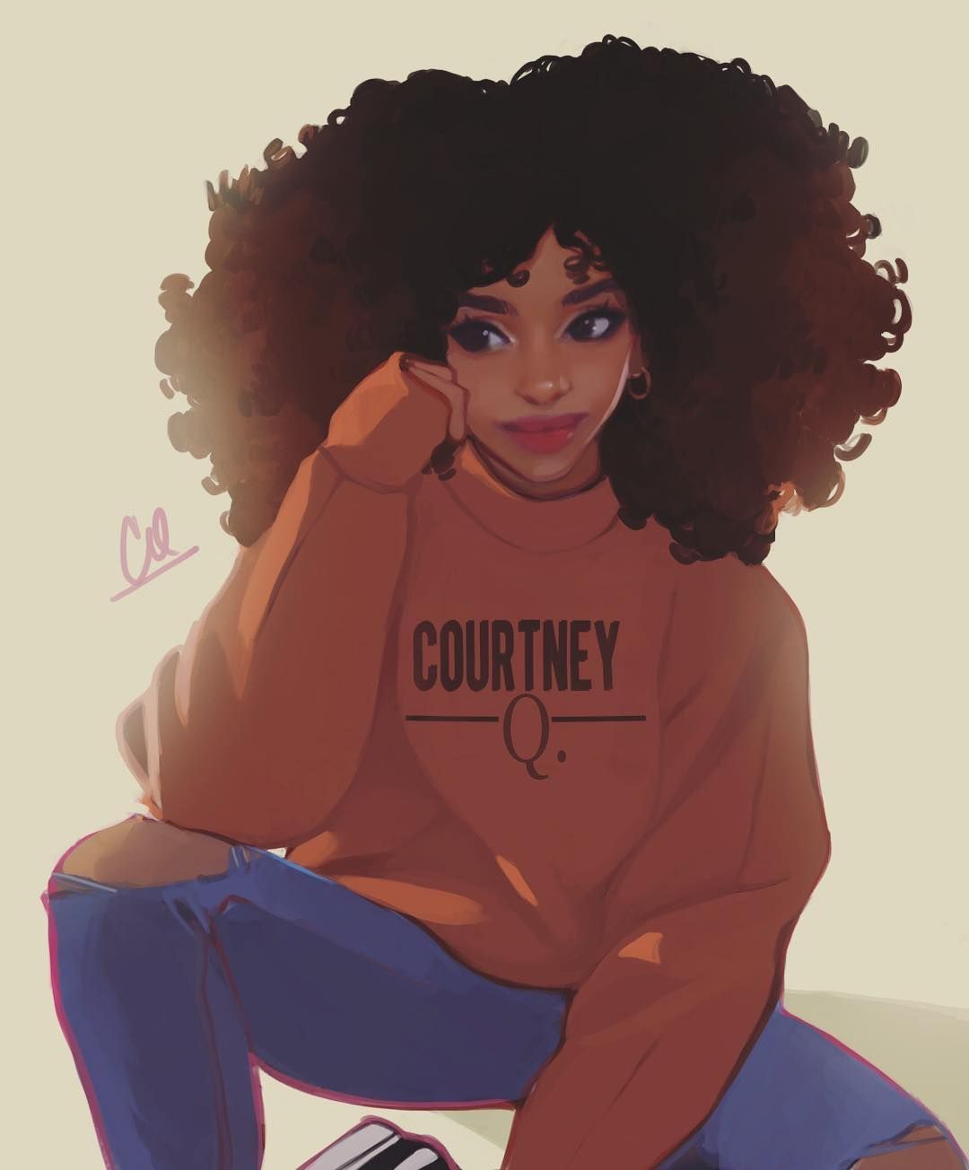 Curly Girl Cartoon Wallpapers Wallpaper Cave