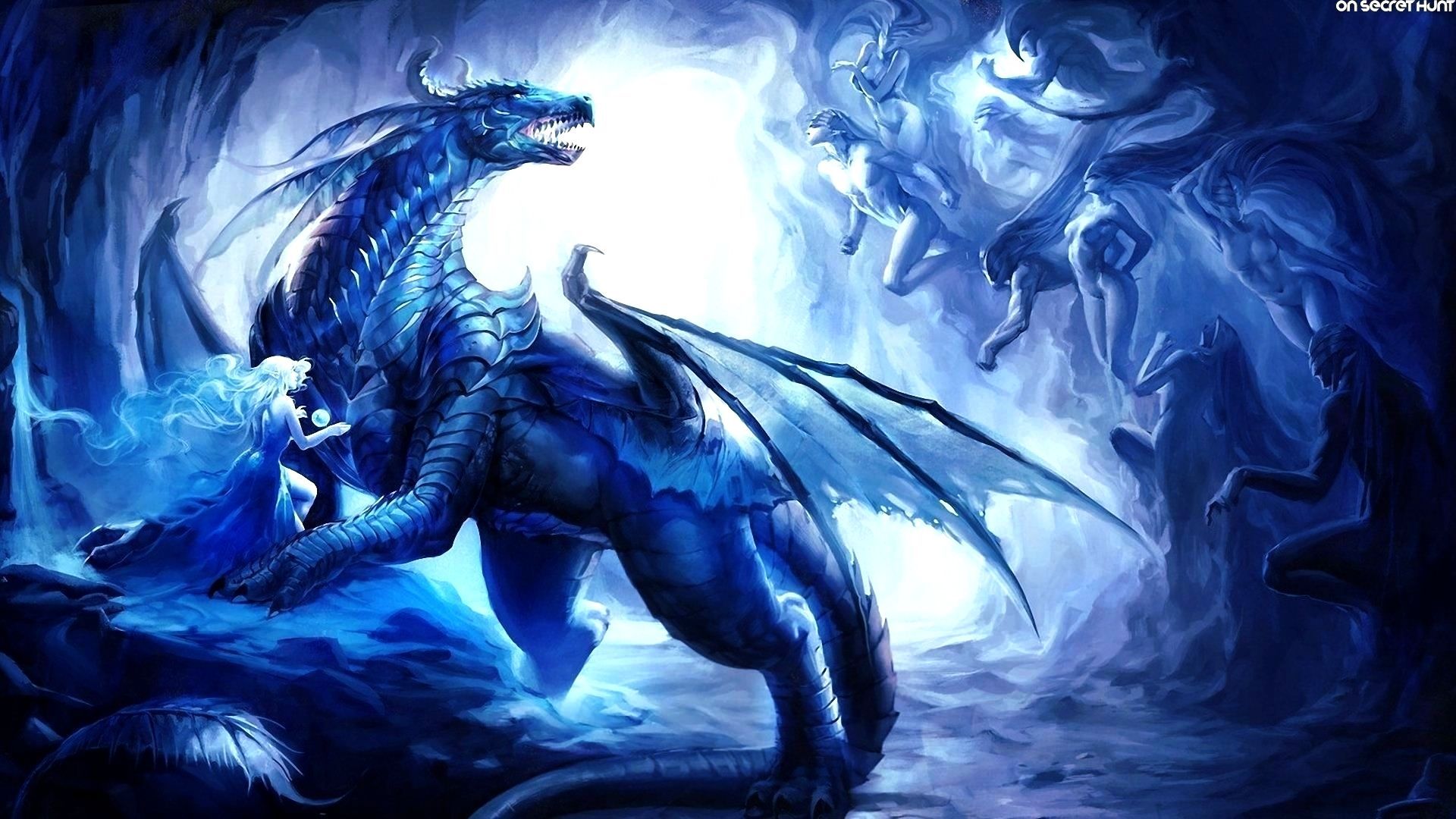 Blue Flame Dragon Wallpapers Wallpaper Cave