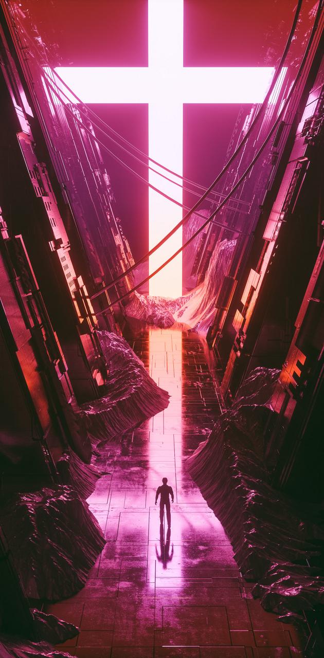 Neon Cross Wallpapers Wallpaper Cave