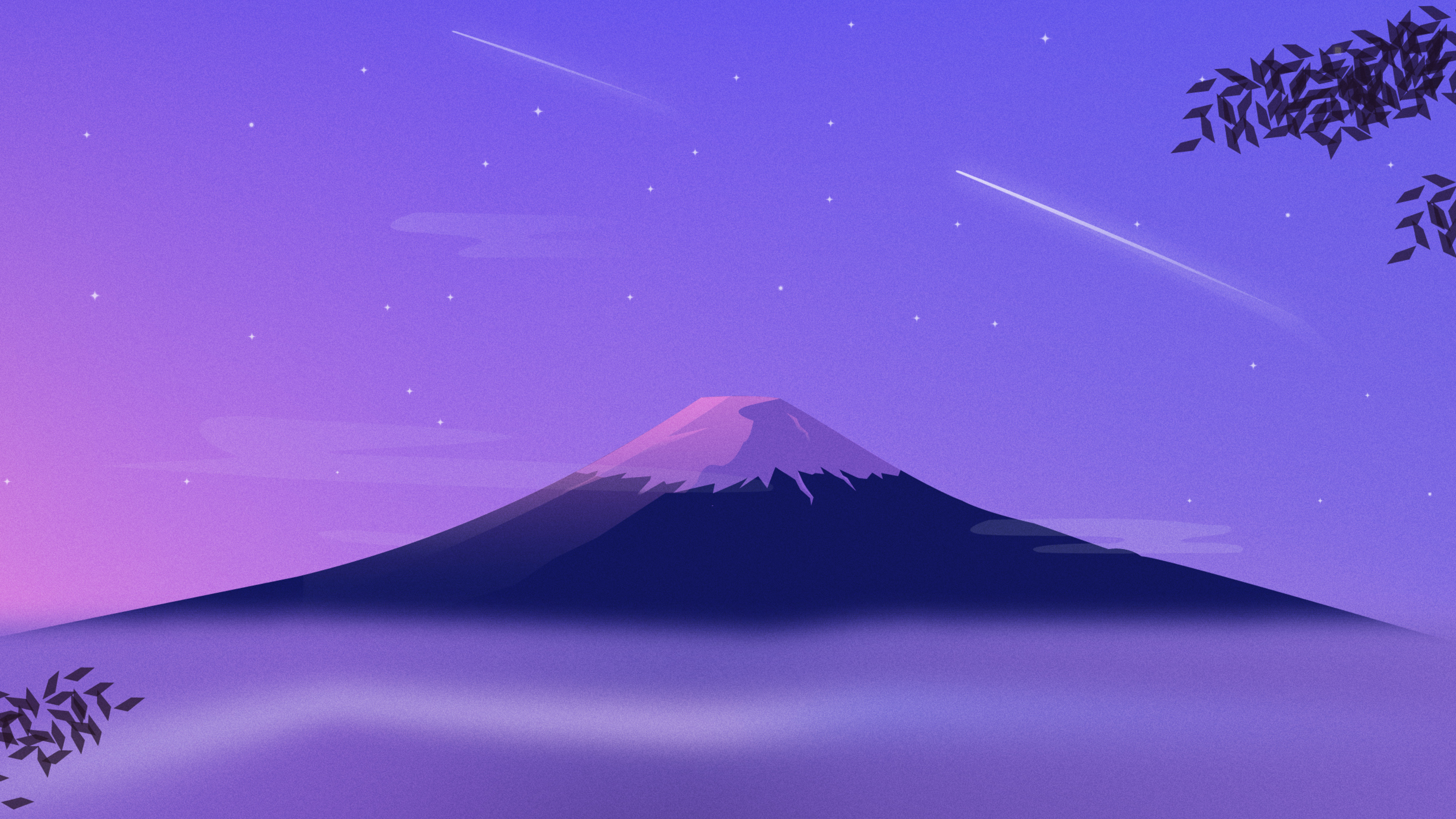 Mount Fuji Purple V2 Wallpaper