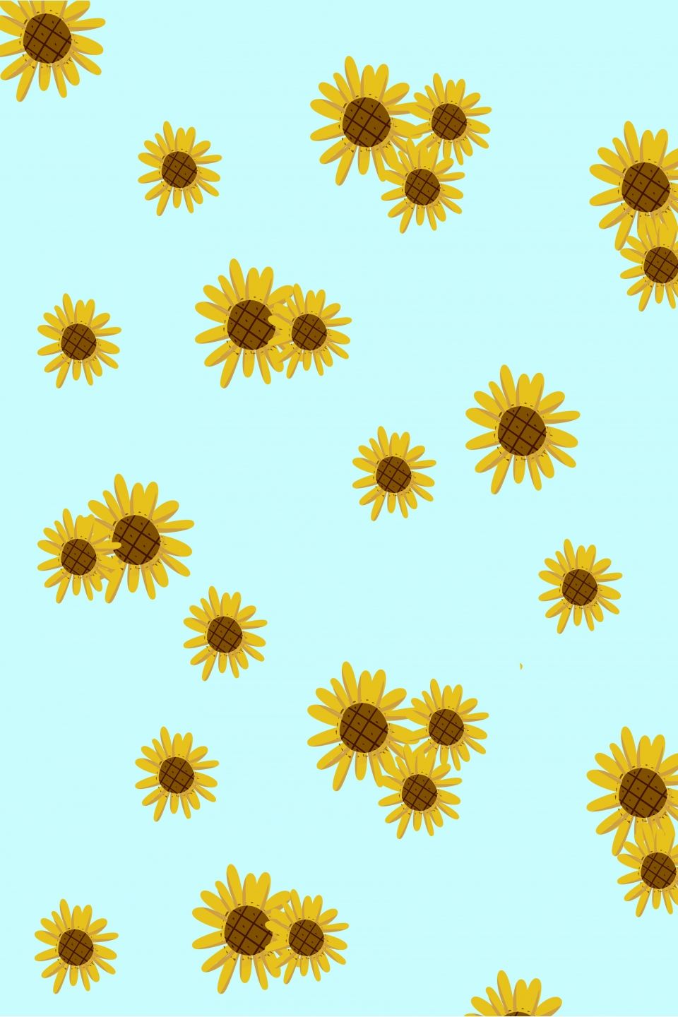 Cartoon Sunflower Wallpapers Wallpaper Cave