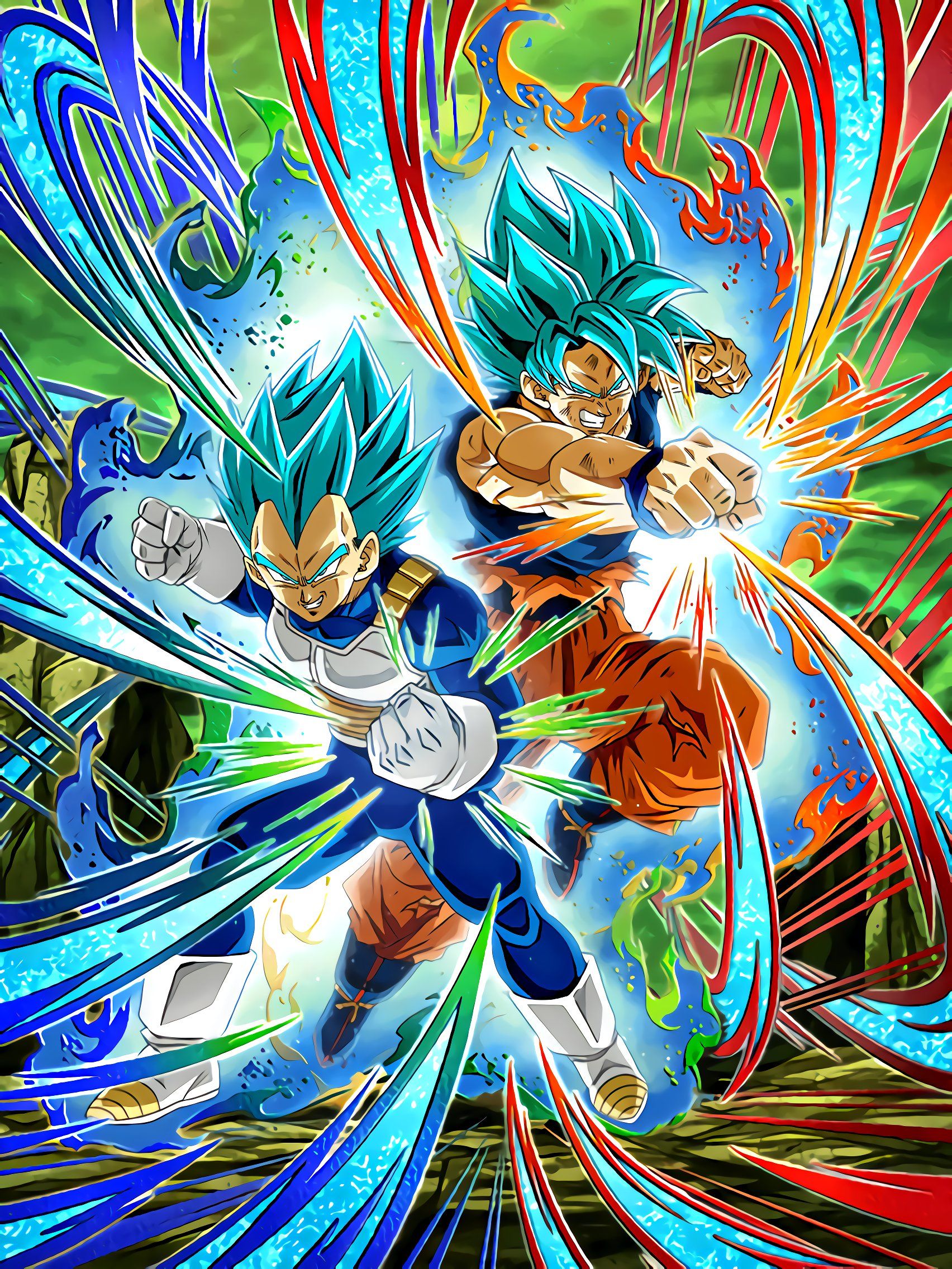 Goku And Vegeta Blue Wallpapers Wallpaper Cave