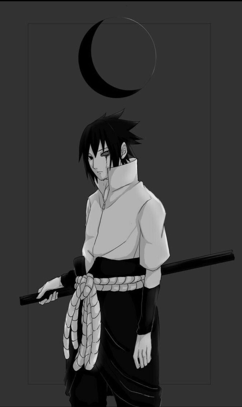 Sasuke Black And White Wallpapers Wallpaper Cave