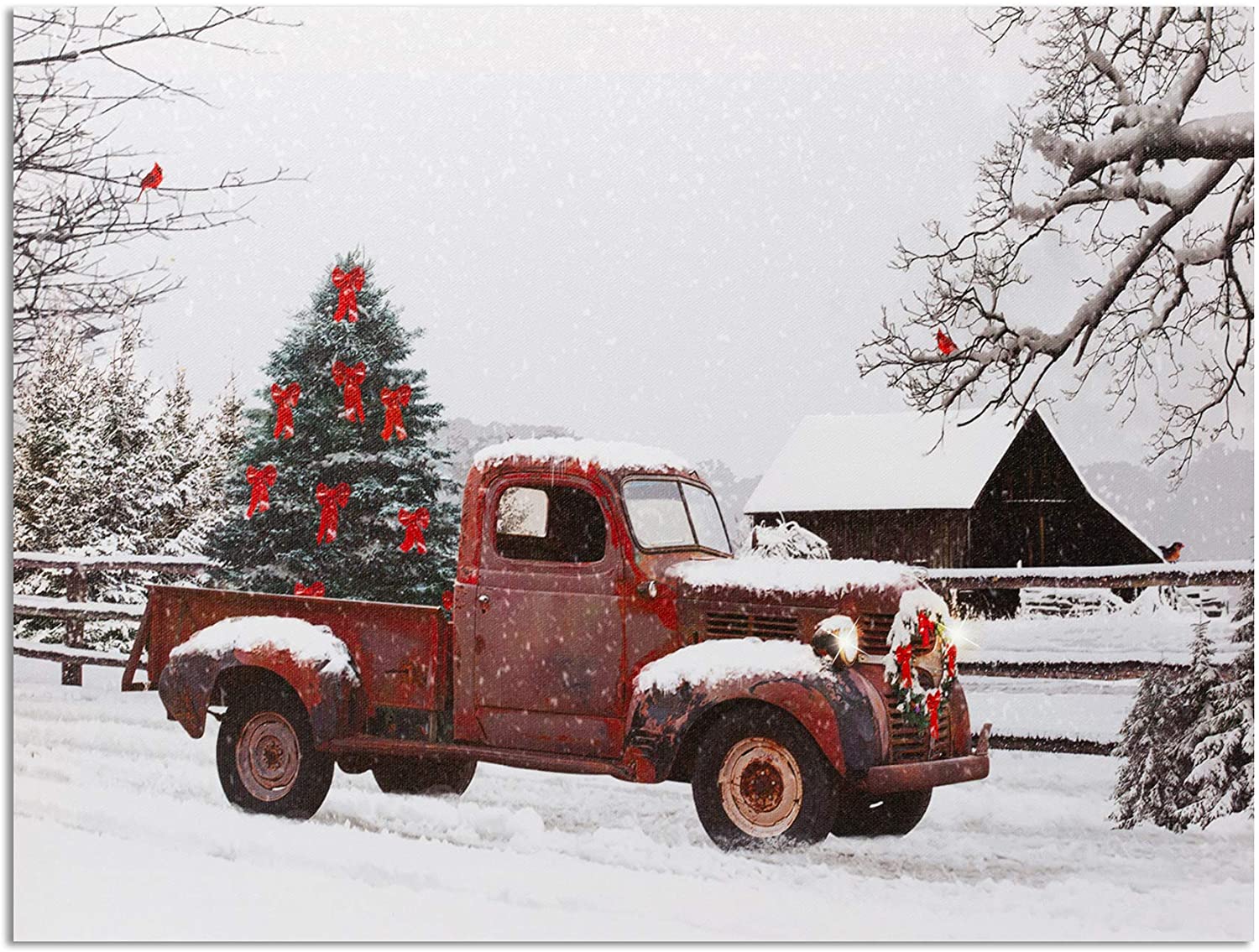 Red Truck Christmas Decoration Wallpapers Wallpaper Cave