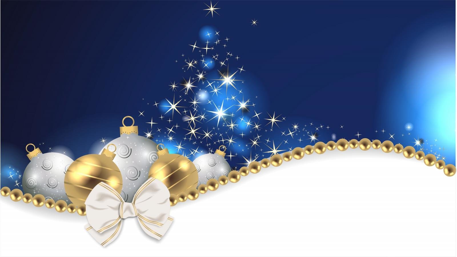 Blue Gold Christmas Wallpapers Wallpaper Cave