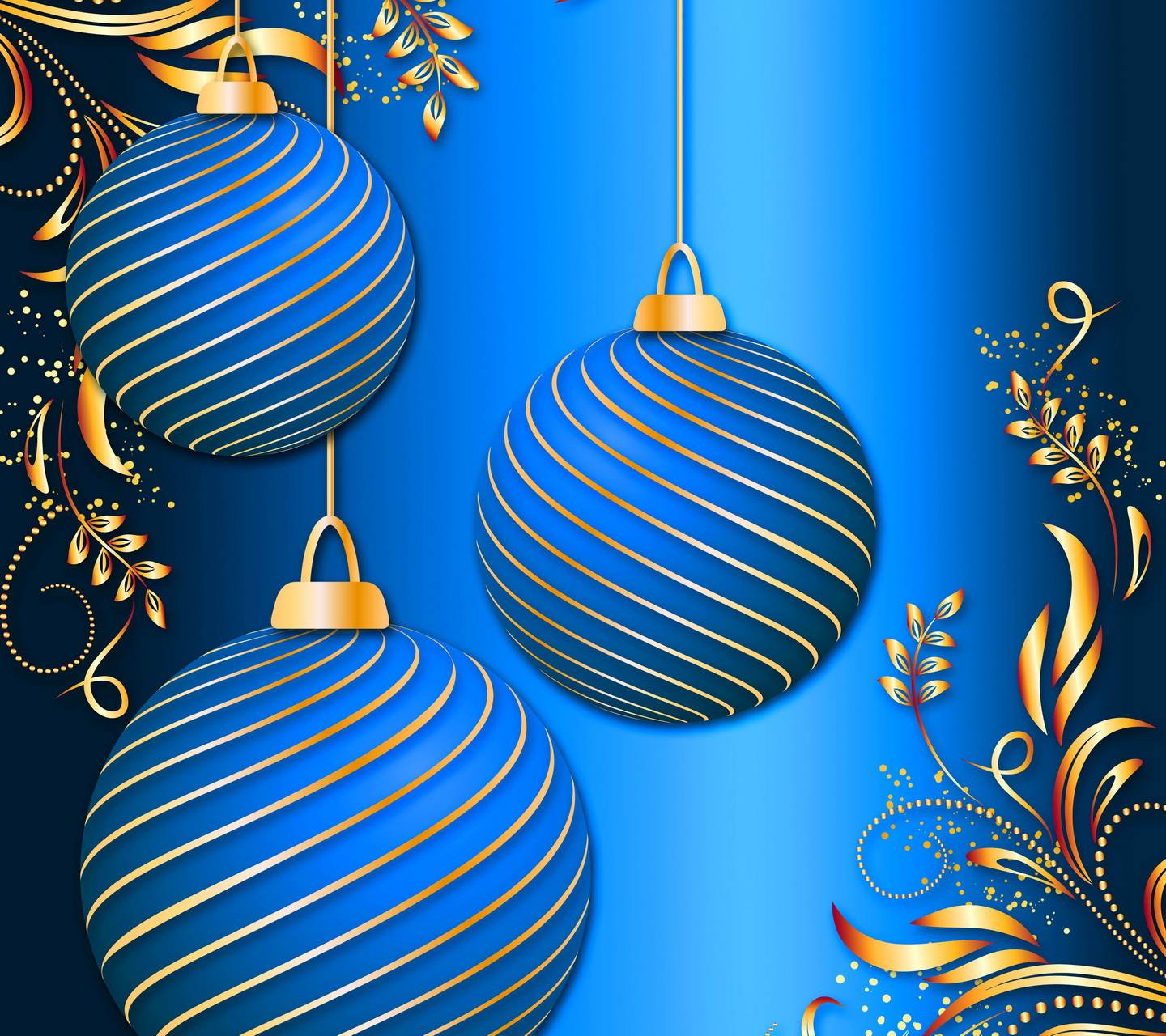 Blue Gold Christmas Wallpapers Wallpaper Cave