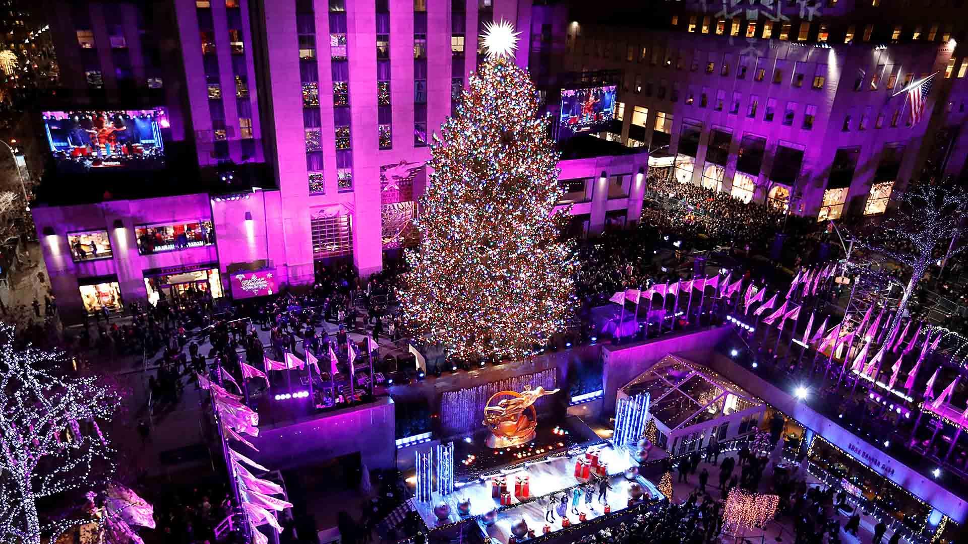 Christmas Tree New York Wallpapers Wallpaper Cave