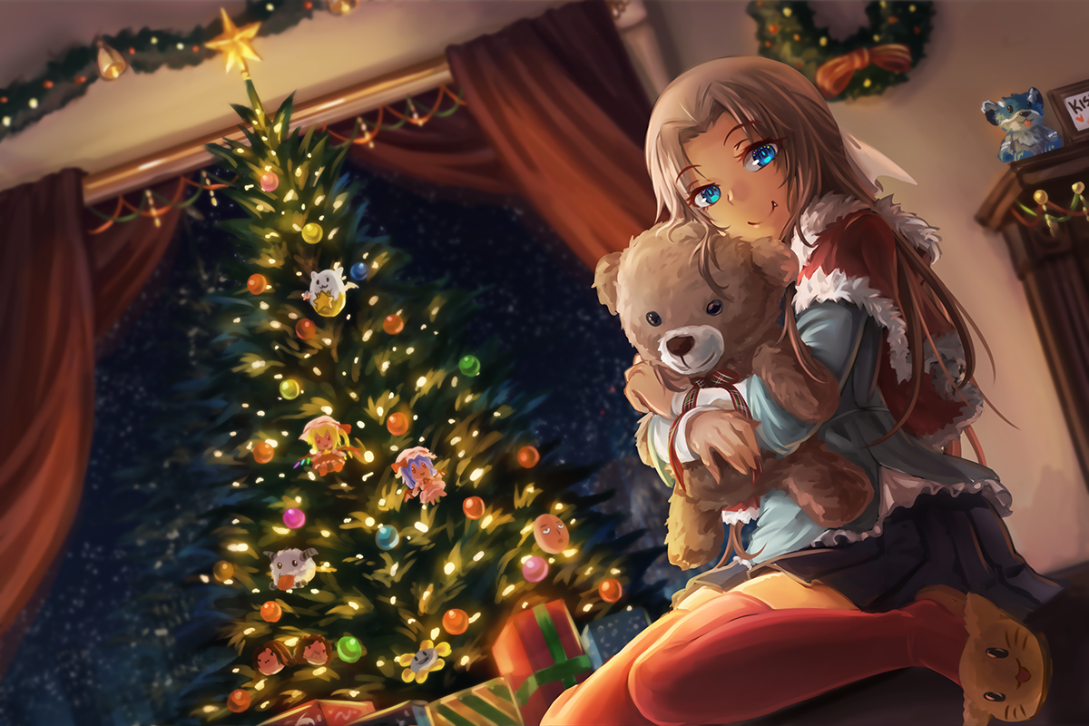 Anime Christmas Trees Wallpapers Wallpaper Cave