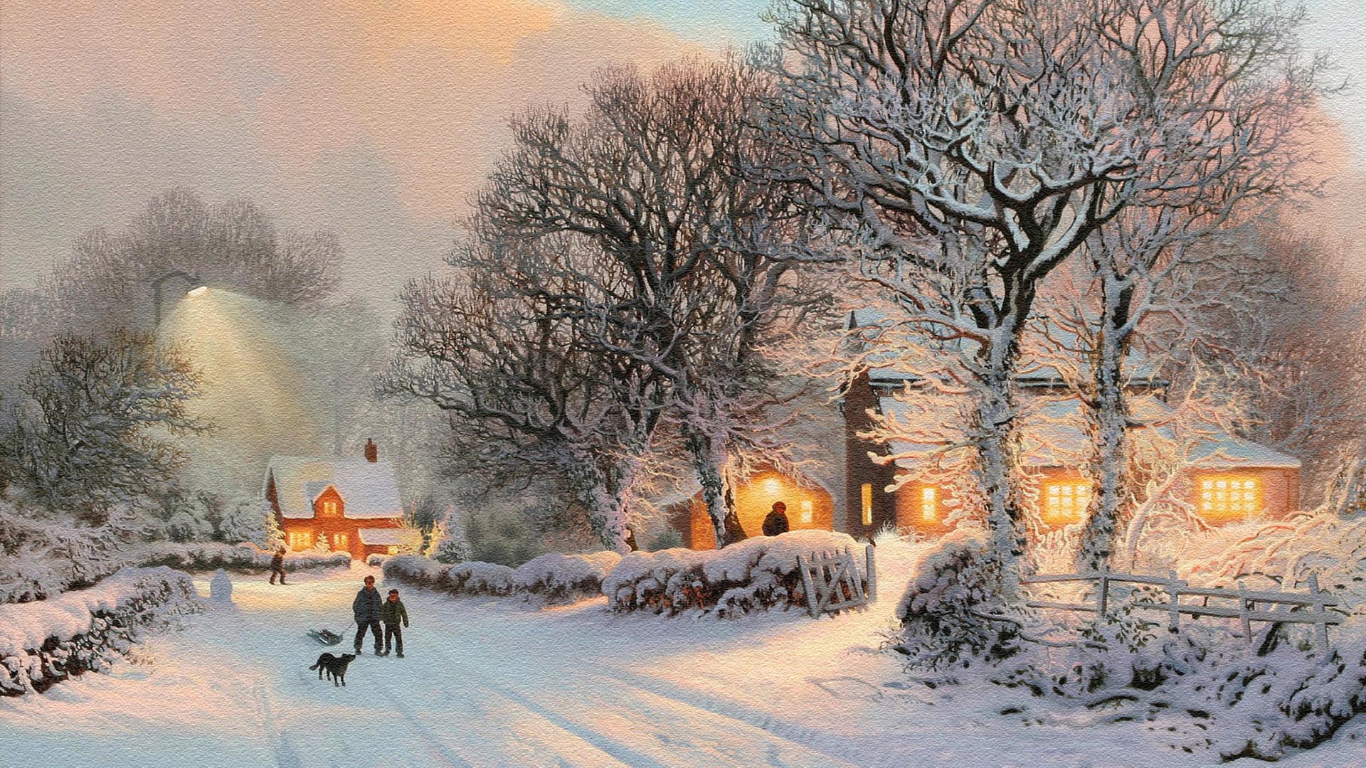 Christmas Road Wallpapers Wallpaper Cave