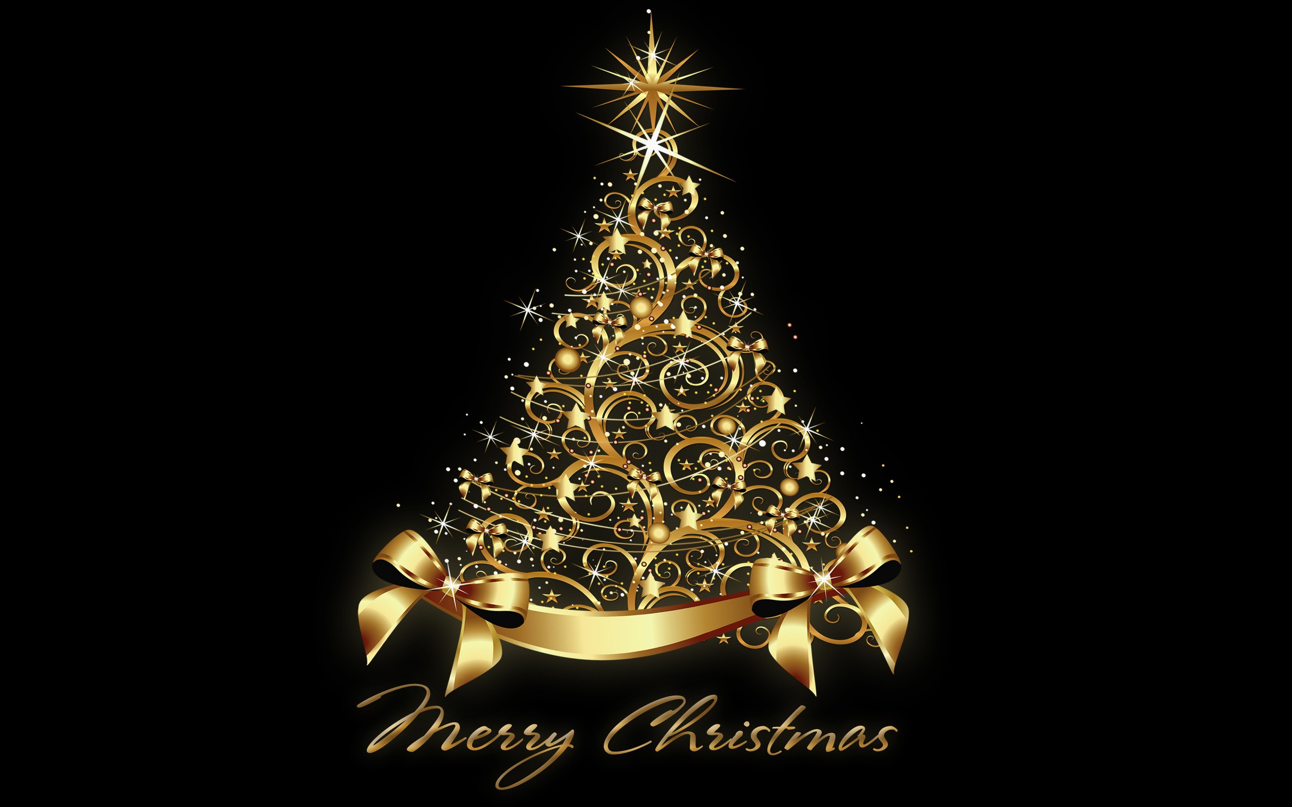 Christmas Black And Gold Wallpapers Wallpaper Cave