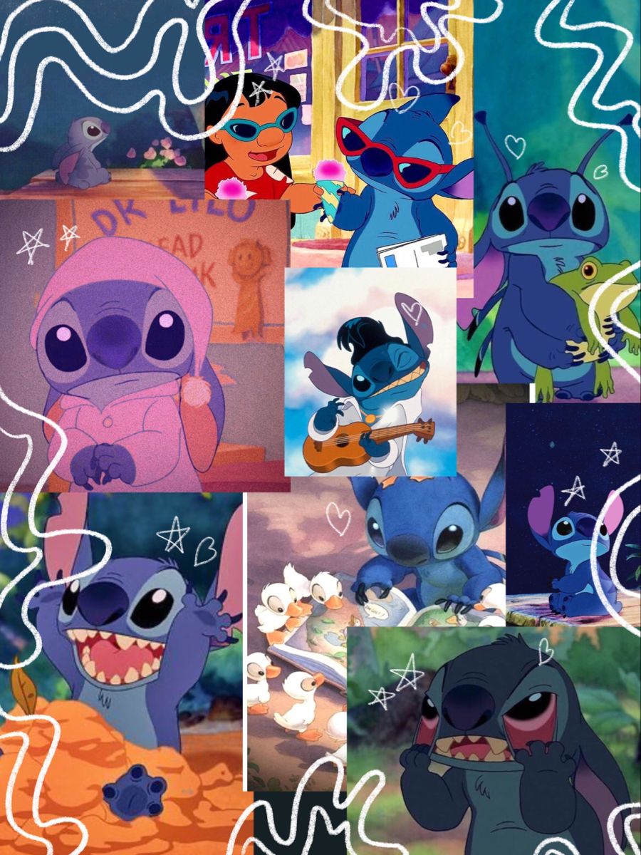 Stitch Collage Wallpapers Wallpaper Cave
