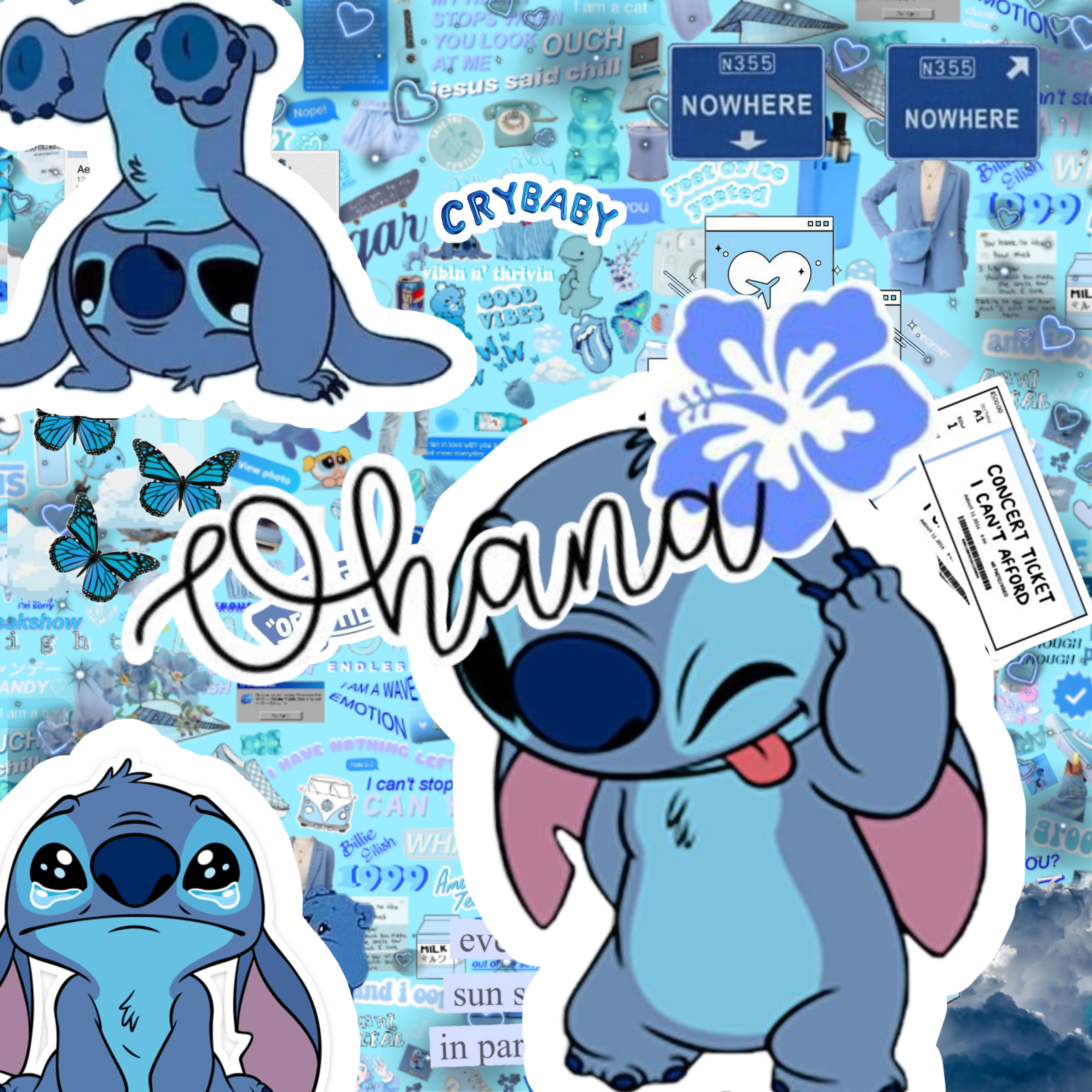 Stitch Collage Wallpapers Wallpaper Cave