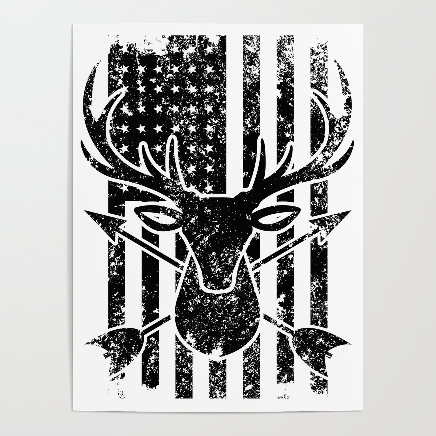 Deer American Flag Wallpaper