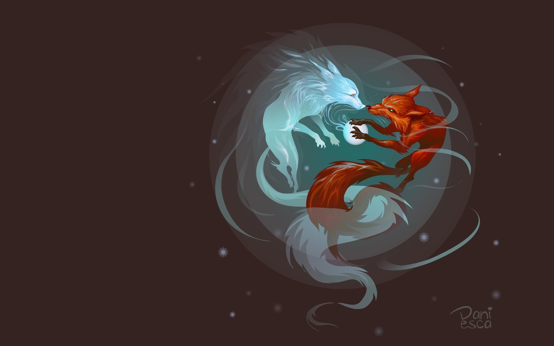 Red And Blue Fox Wallpapers Wallpaper Cave