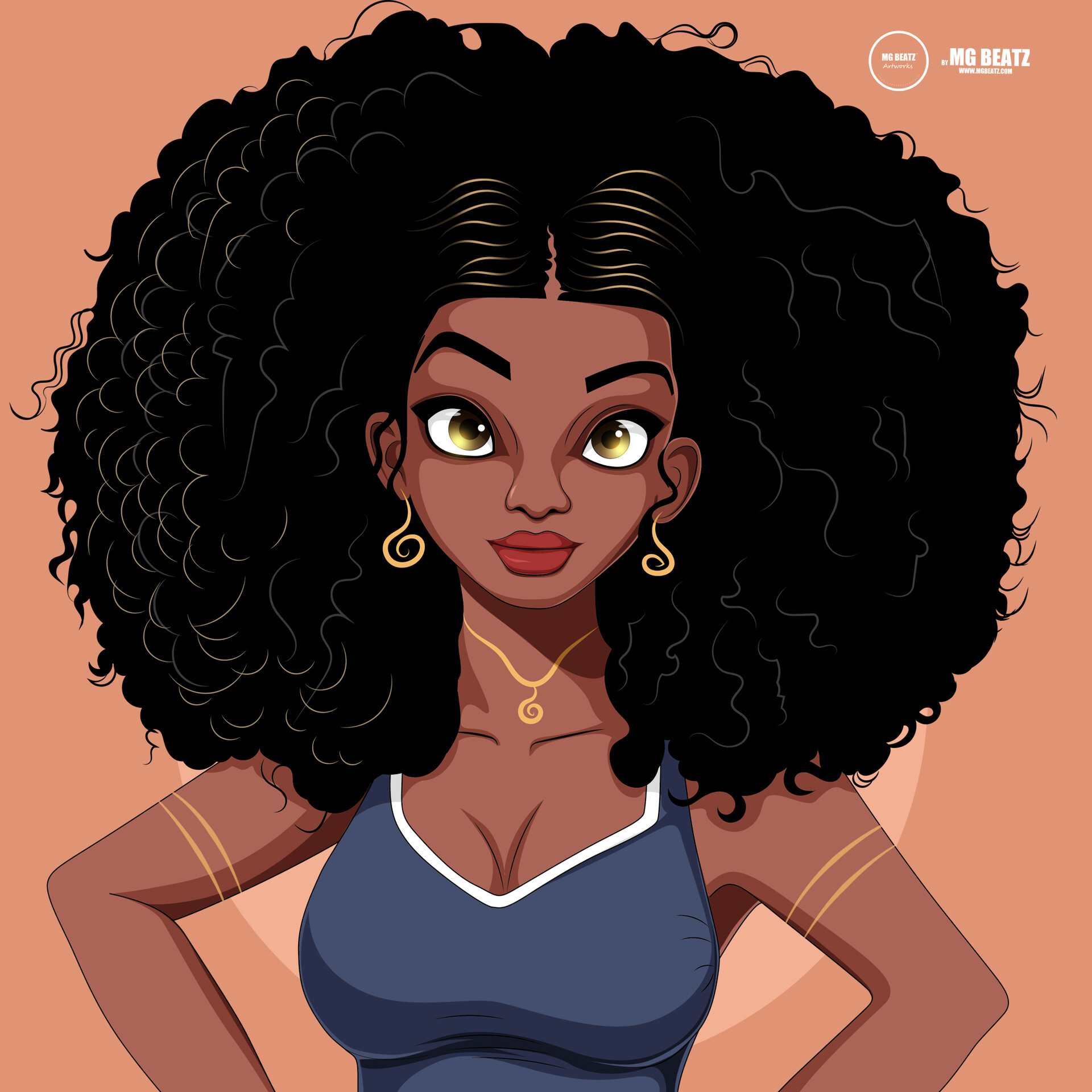 Pretty Black Girl Cartoon Wallpapers Wallpaper Cave