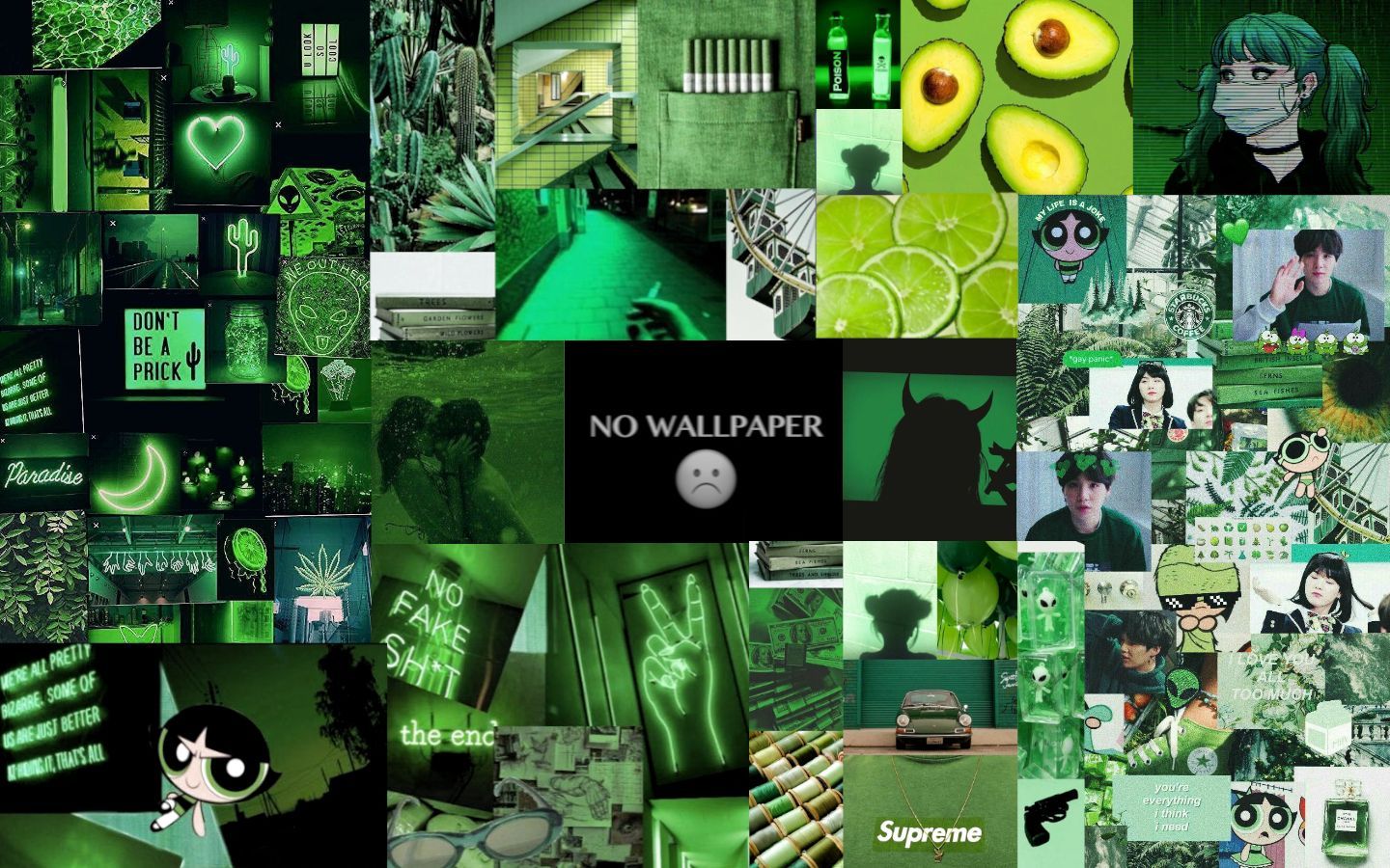 Green Collage Computer Wallpapers Wallpaper Cave