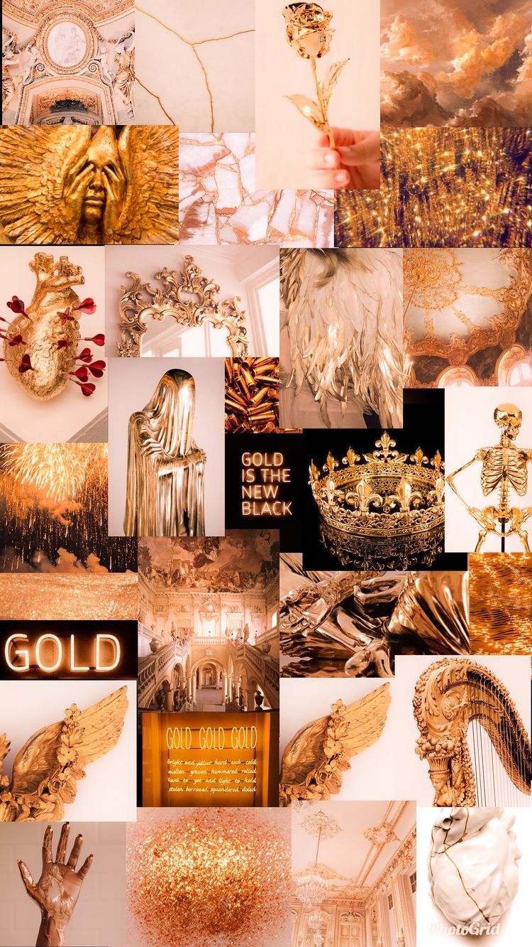 Gold Collage Wallpapers Wallpaper Cave