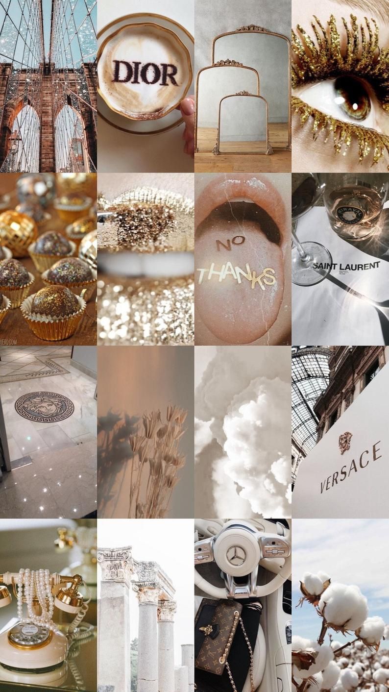 Gold Collage Wallpapers Wallpaper Cave