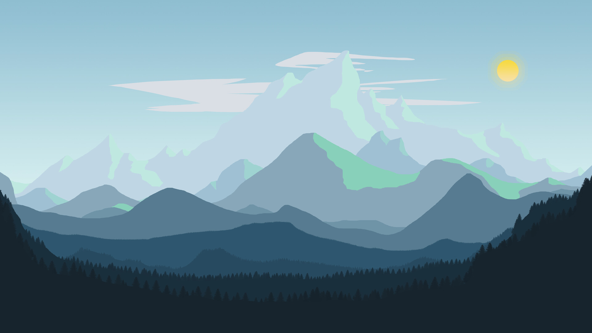 Mountain Vector Wallpapers Wallpaper Cave