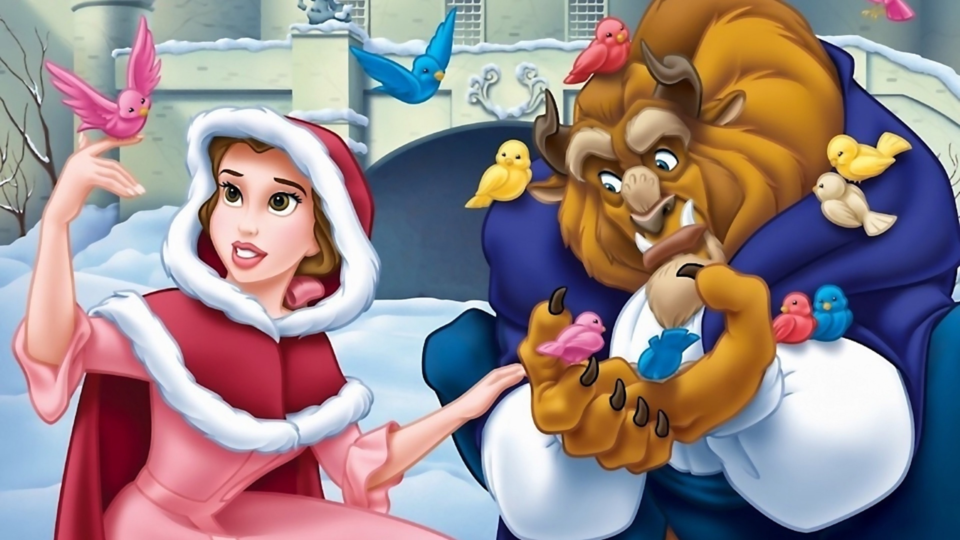 Beauty And The Beast Cartoon Wallpapers Wallpaper Cave