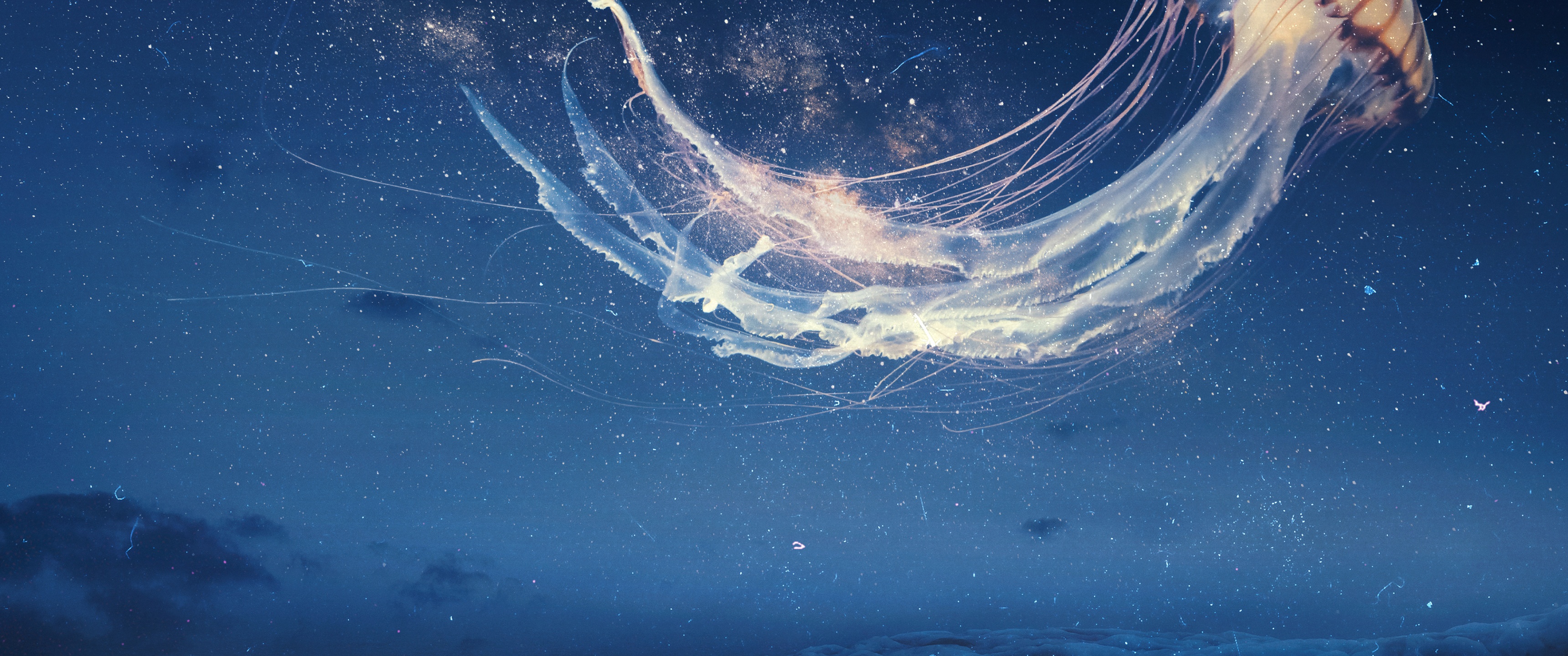 Astronaut Jellyfish Wallpaper 4k