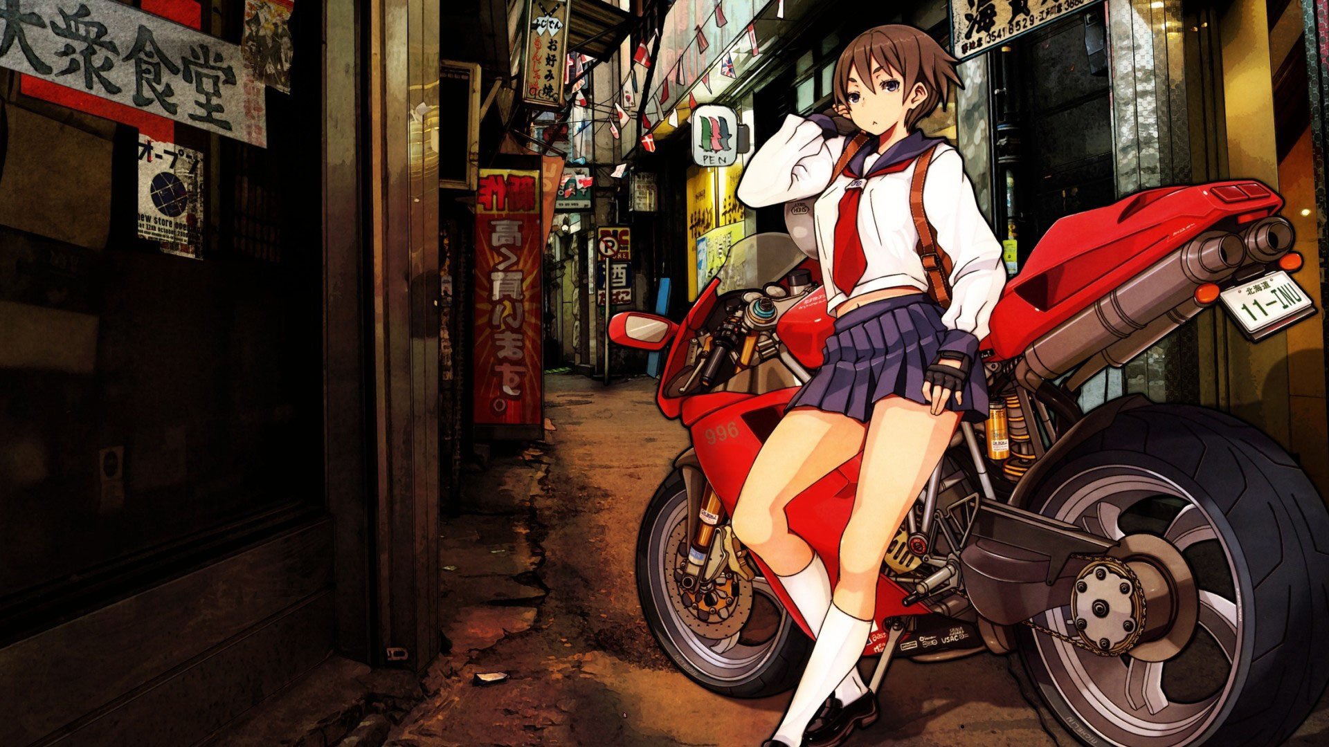 Anime Motorcycle Wallpapers Wallpaper Cave