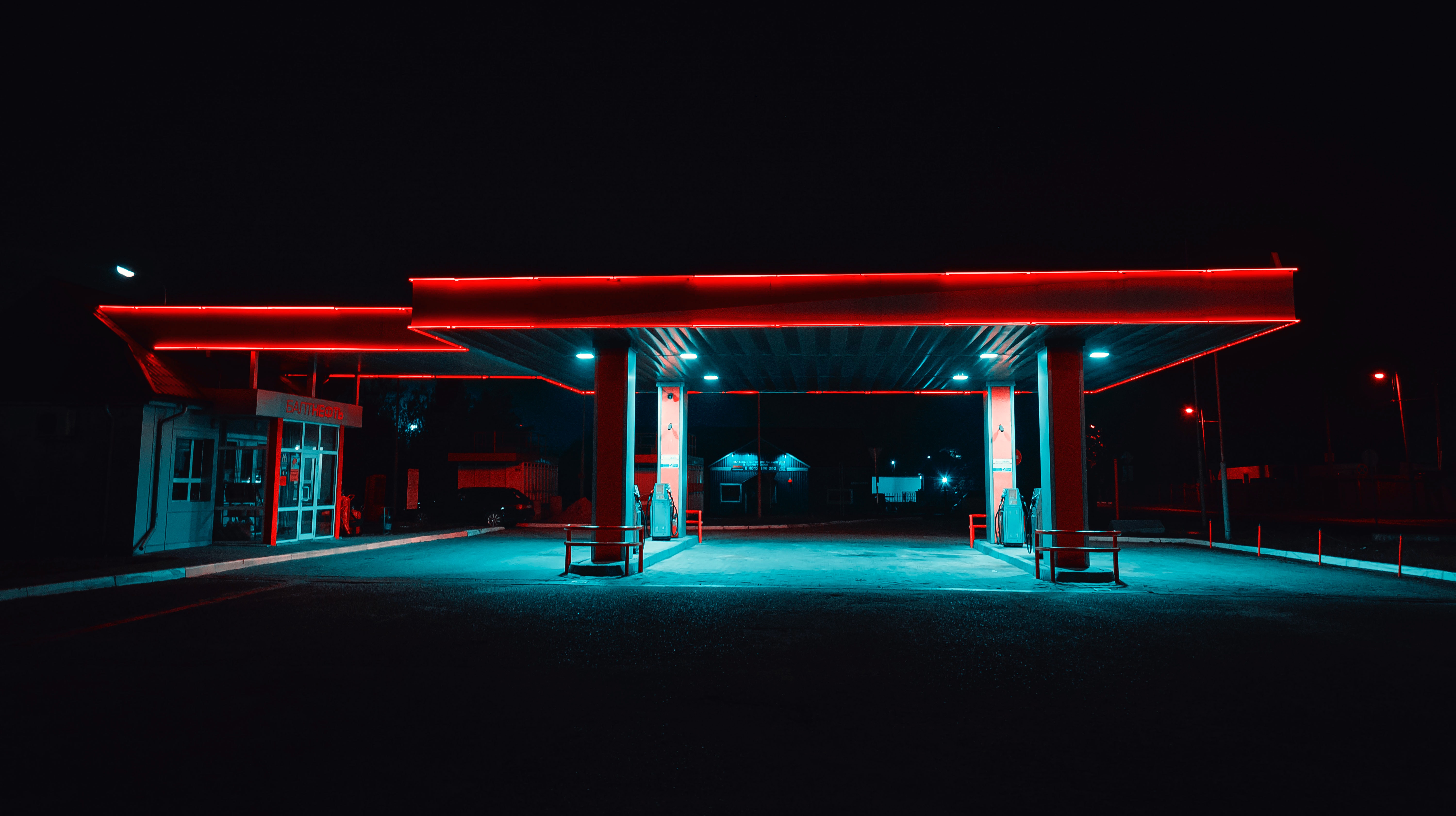 Neon Gas Station Wallpapers Wallpaper Cave