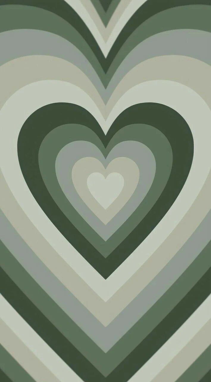 Green Aesthetic Heart Wallpapers Wallpaper Cave