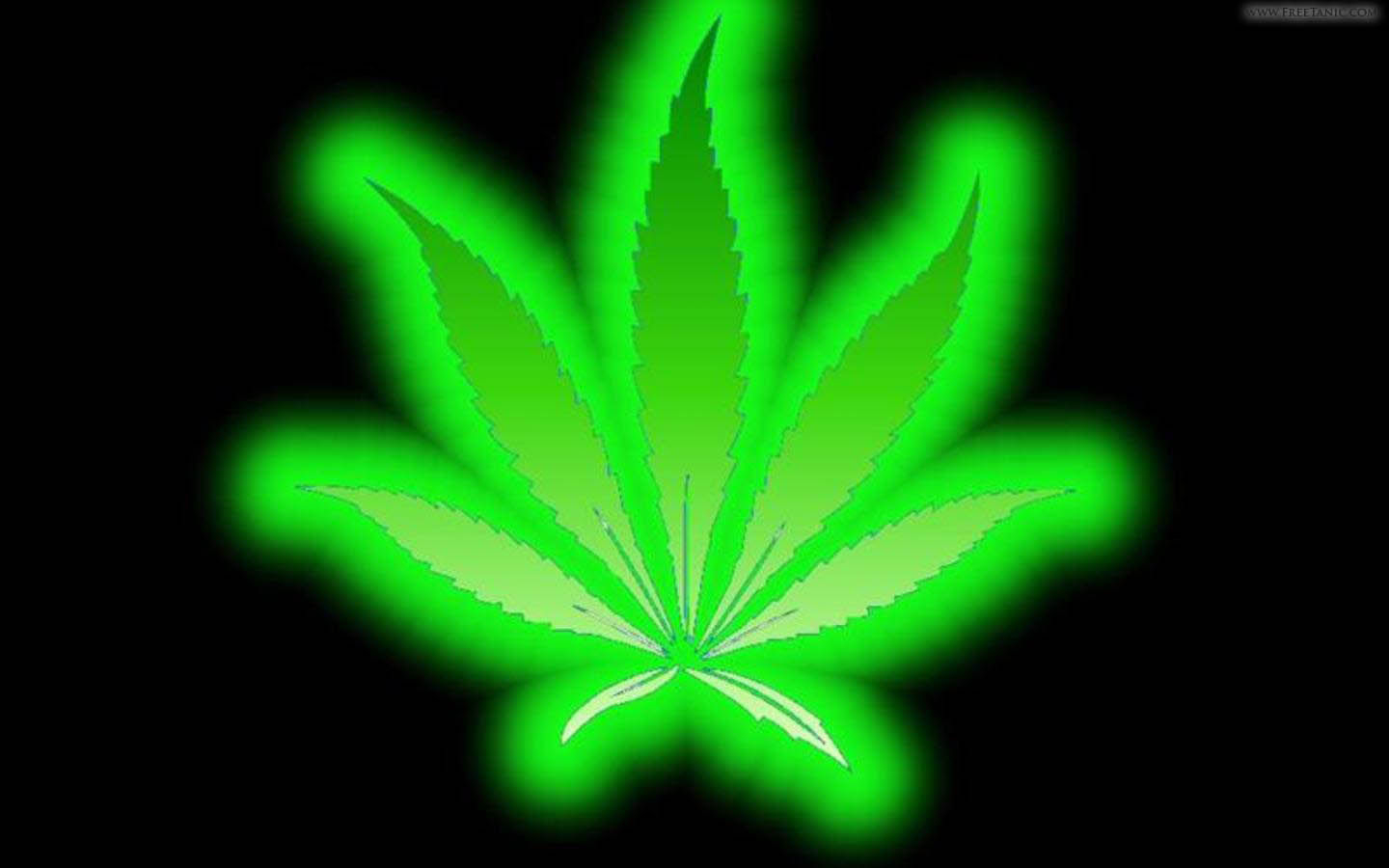 Cannabis Green Neon 4k Wallpaper