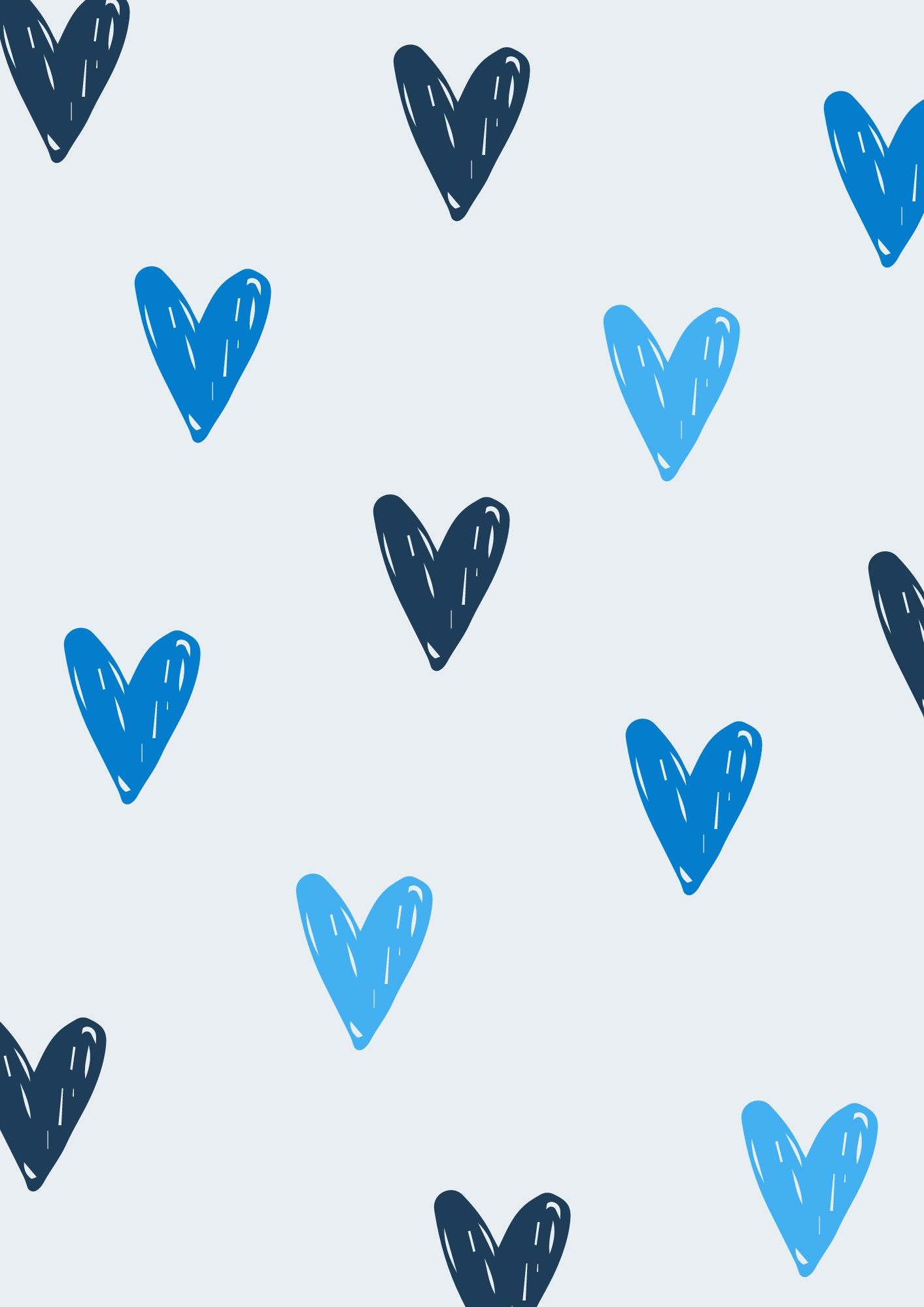 Blue Heart Aesthetic Wallpapers Wallpaper Cave